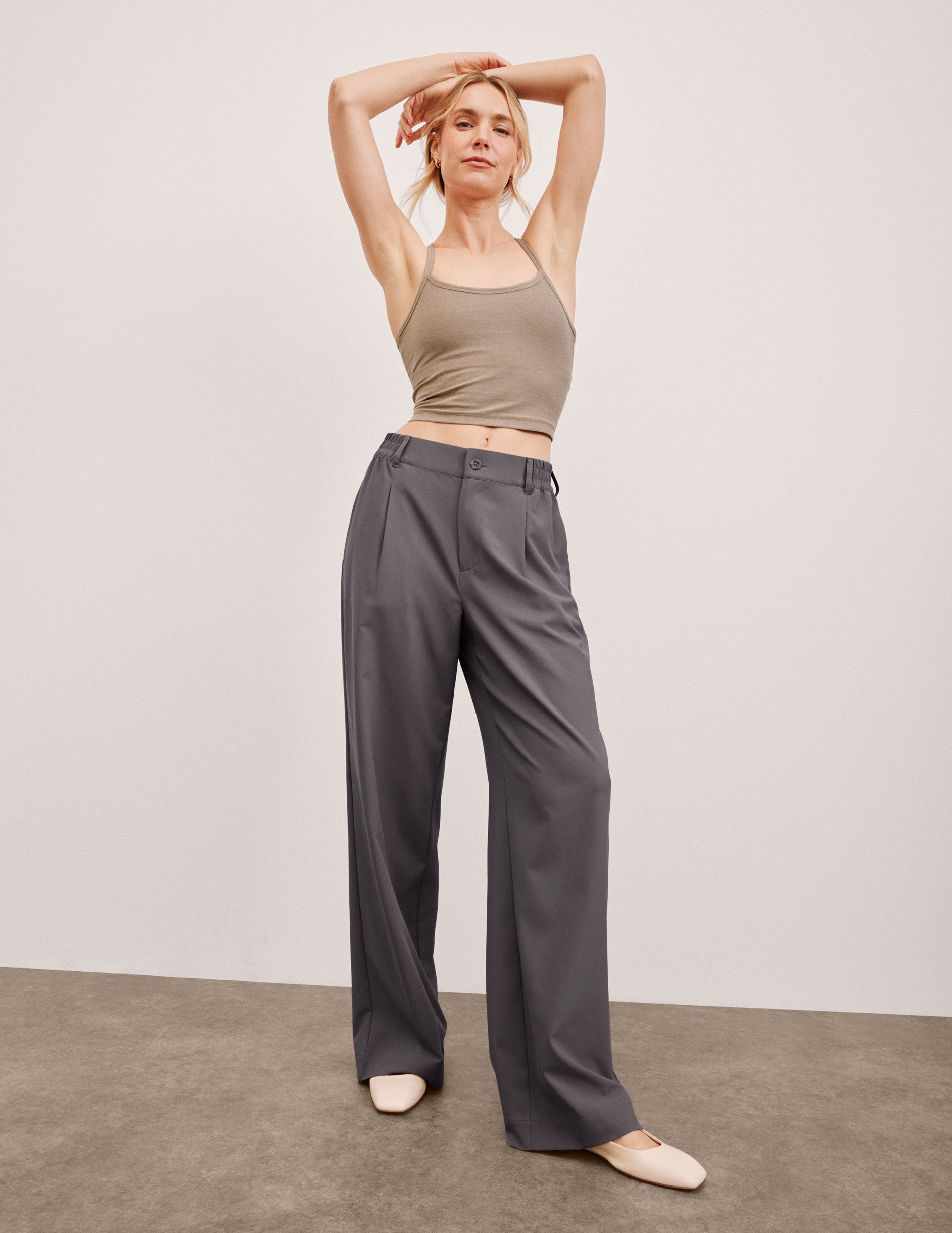 Status Wide Leg Trouser 31" - Soft Umber