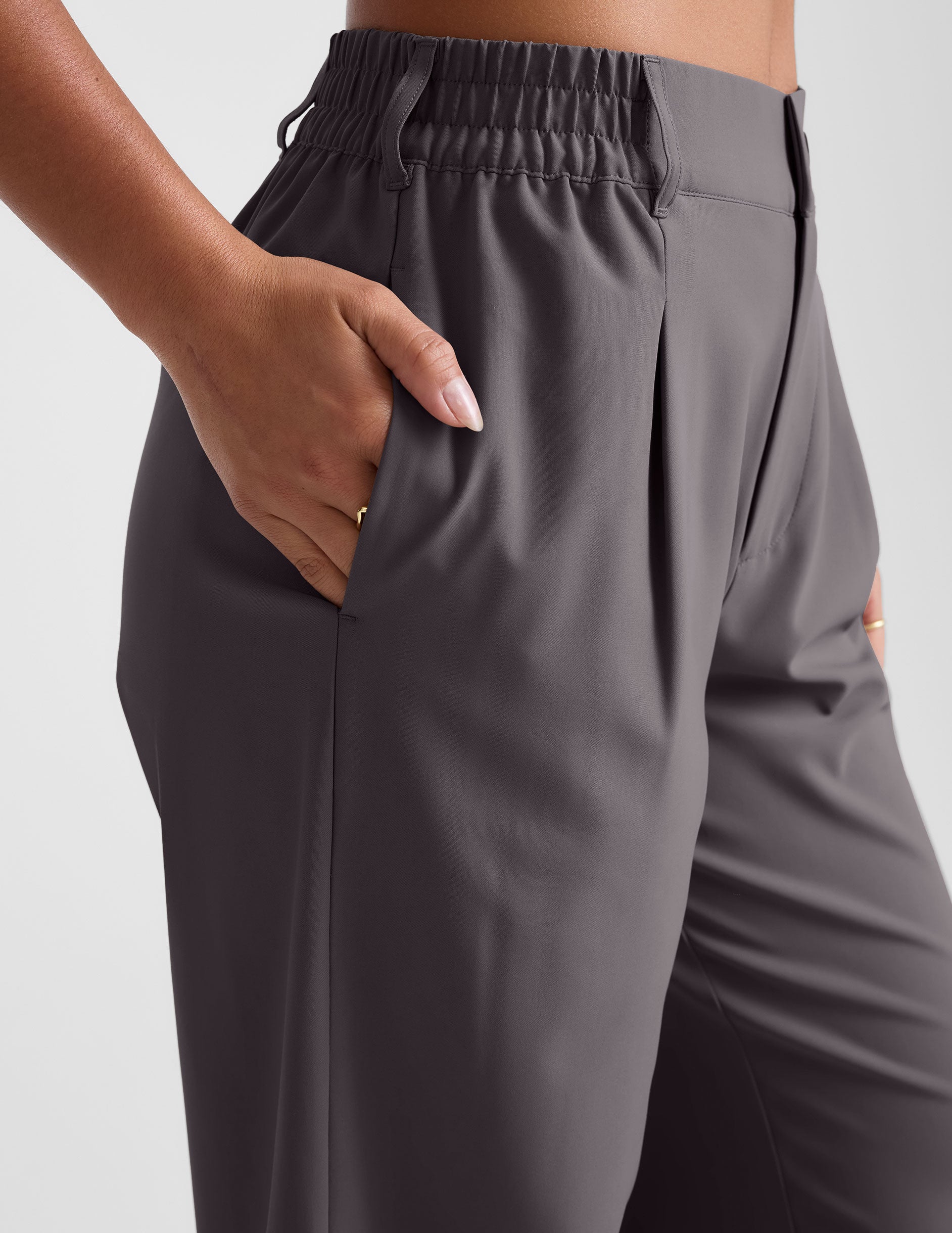 Status Wide Leg Trouser 31" - Soft Umber