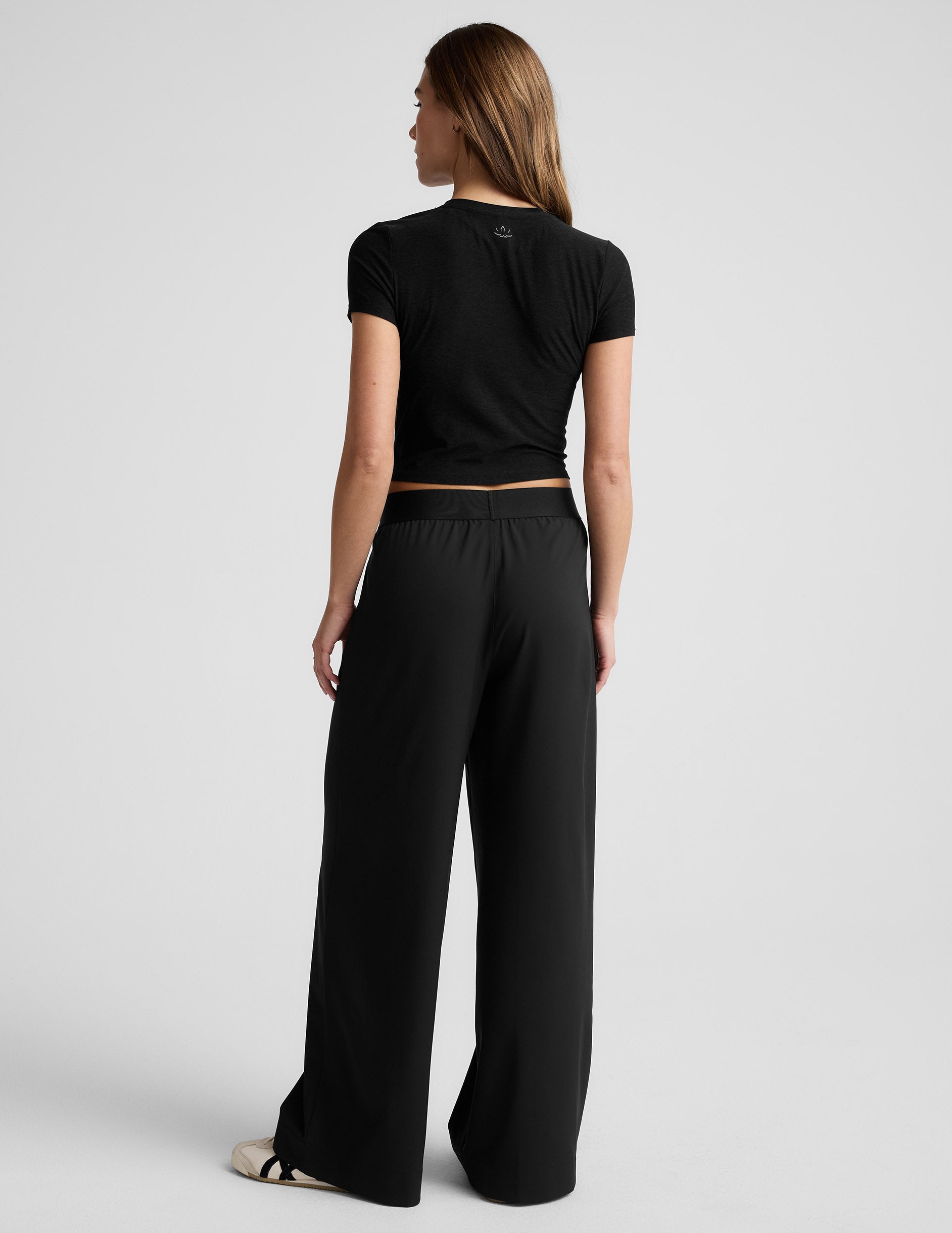 Elasticated Wide Leg Pant 29" - Black