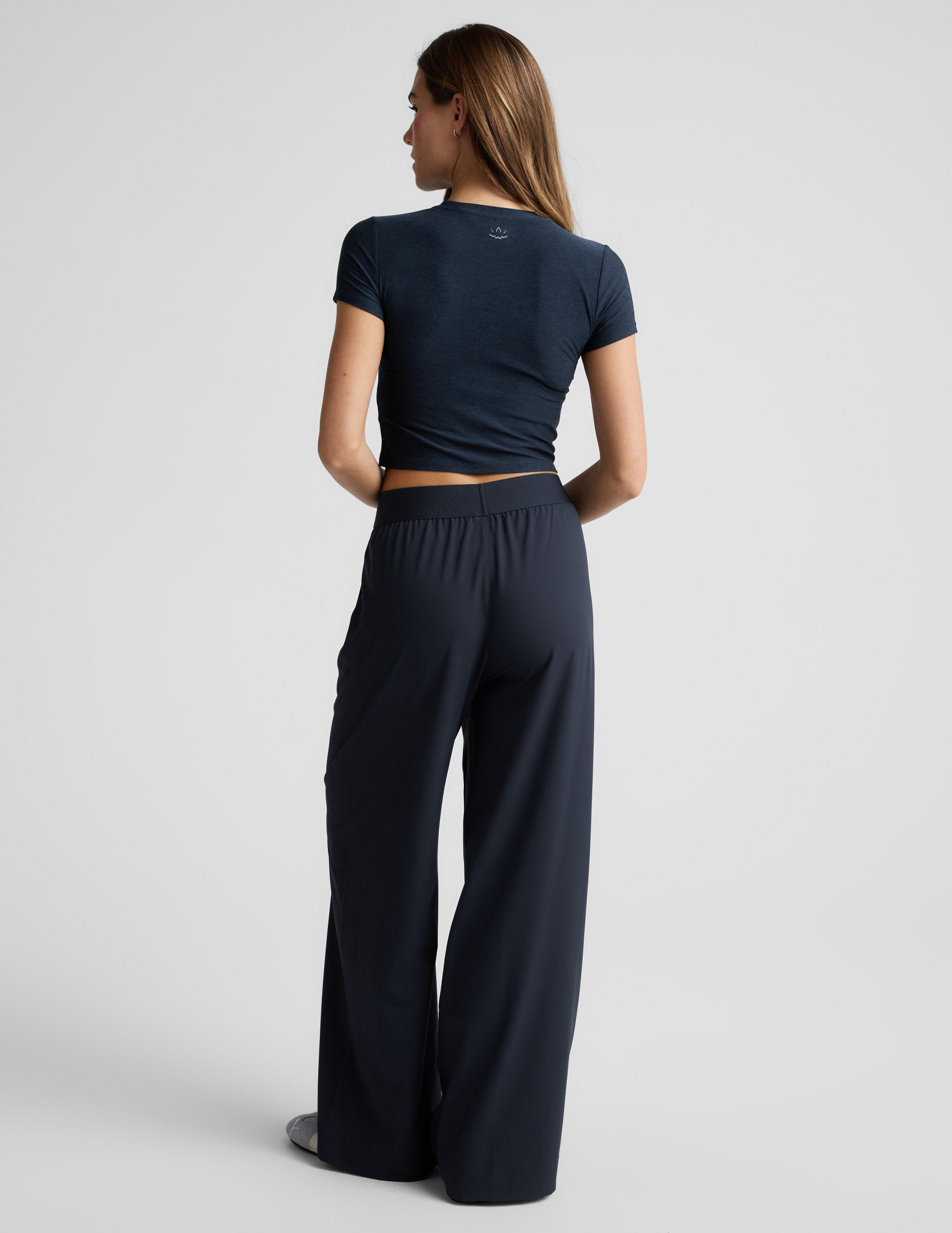 Elasticated Wide Leg Pant 29" - Nocturnal Navy