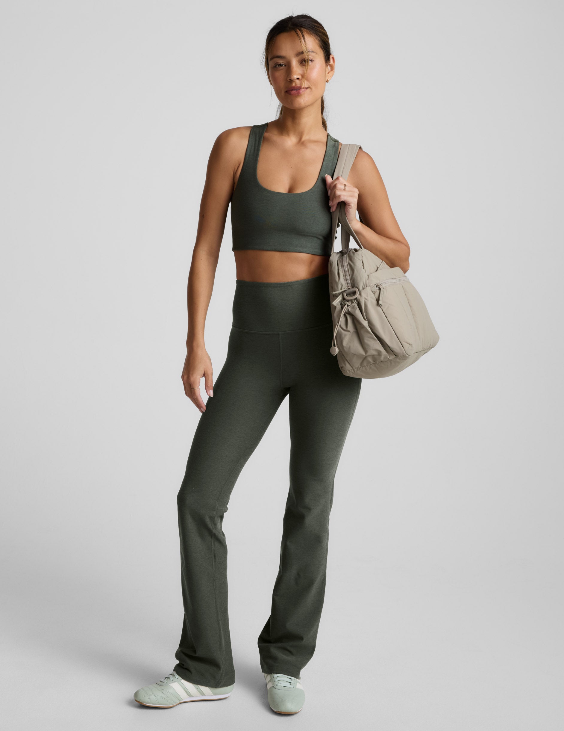 Spacedye™ Practice High Waisted Bootcut Pant - Dusty Forest Heather
