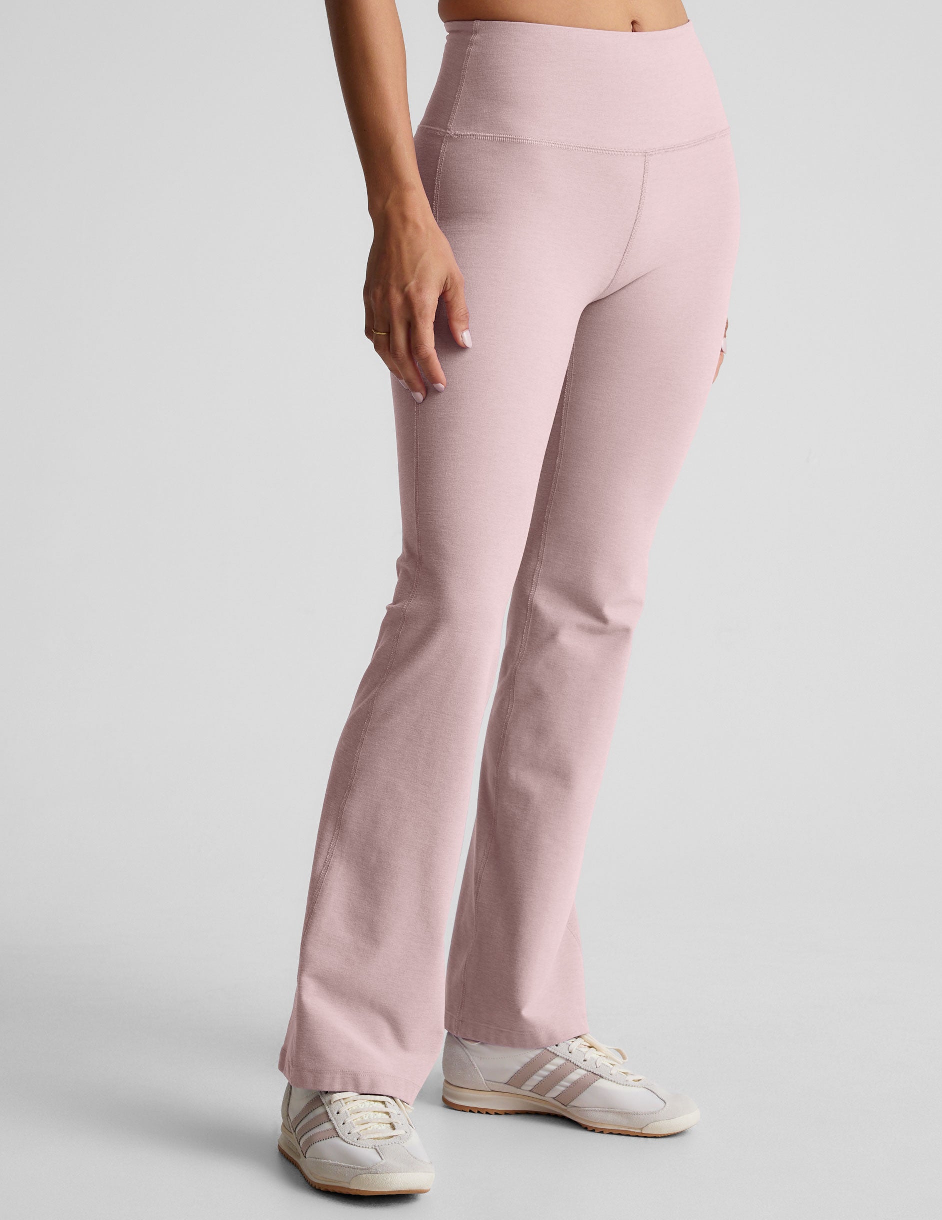 Spacedye™ Practice High Waisted Bootcut Pant - Pale Pink Heather