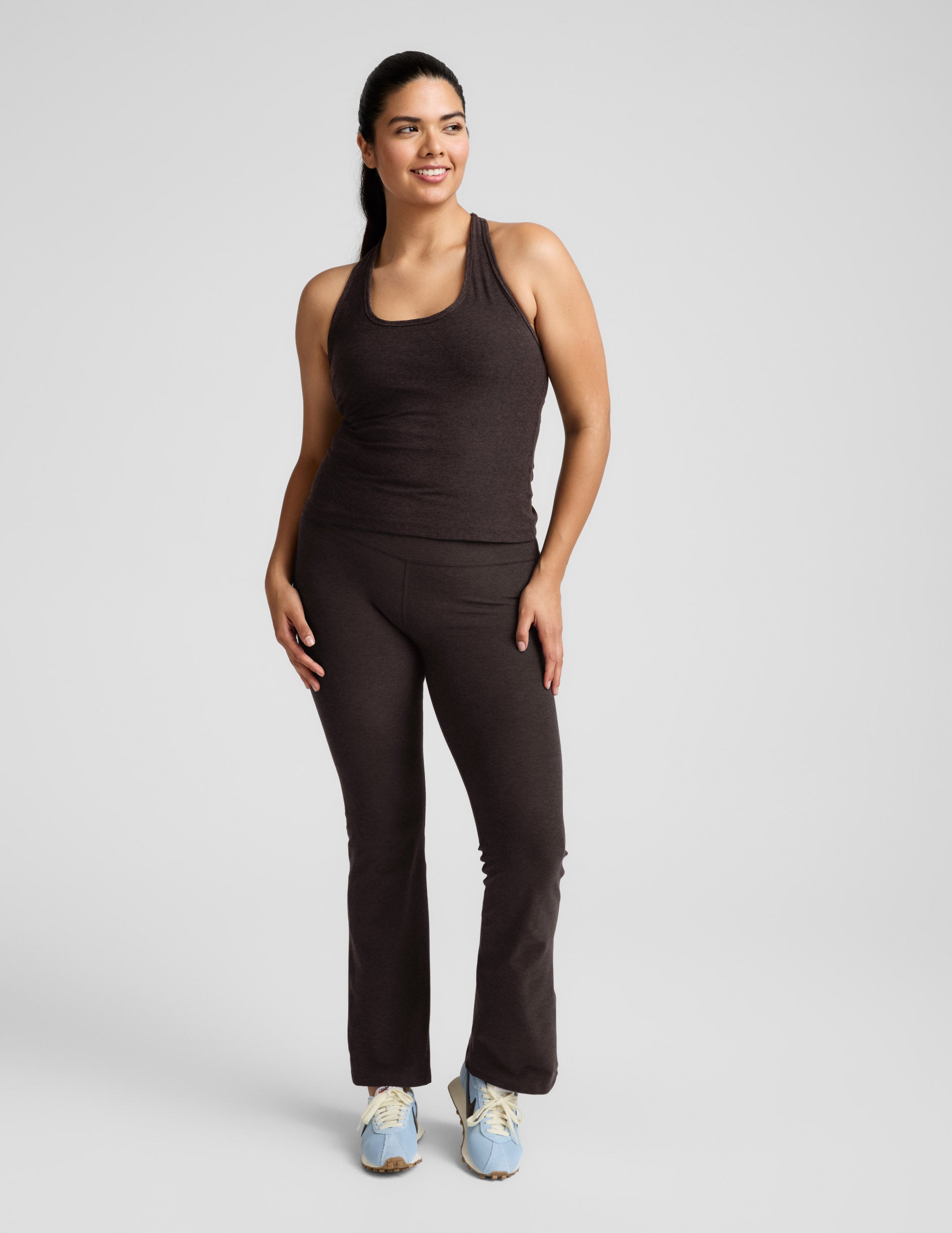 Spacedye™ Practice High Waisted Bootcut Pant 31" - Dark Chocolate Heather