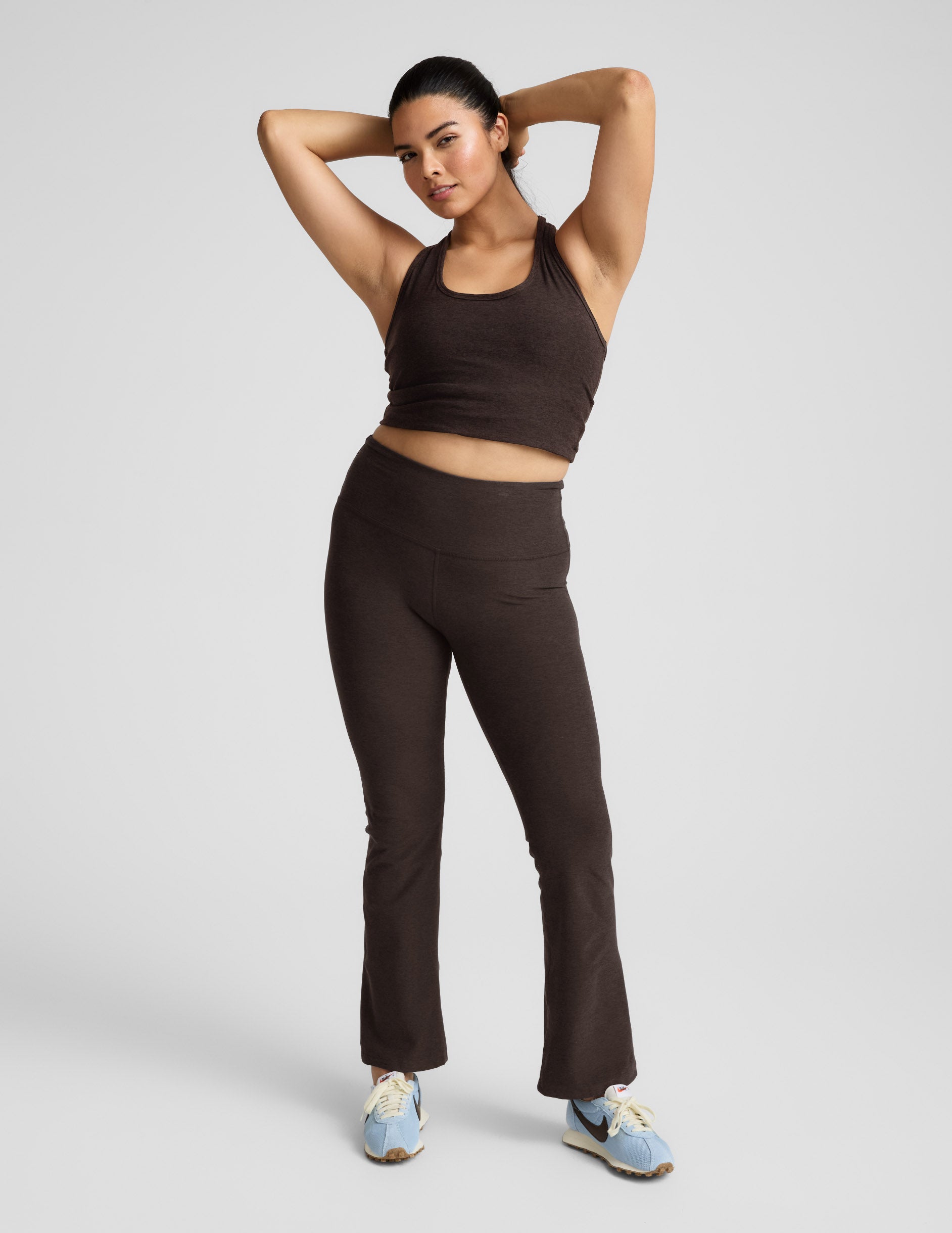 Spacedye™ Practice High Waisted Bootcut Pant 31" - Dark Chocolate Heather