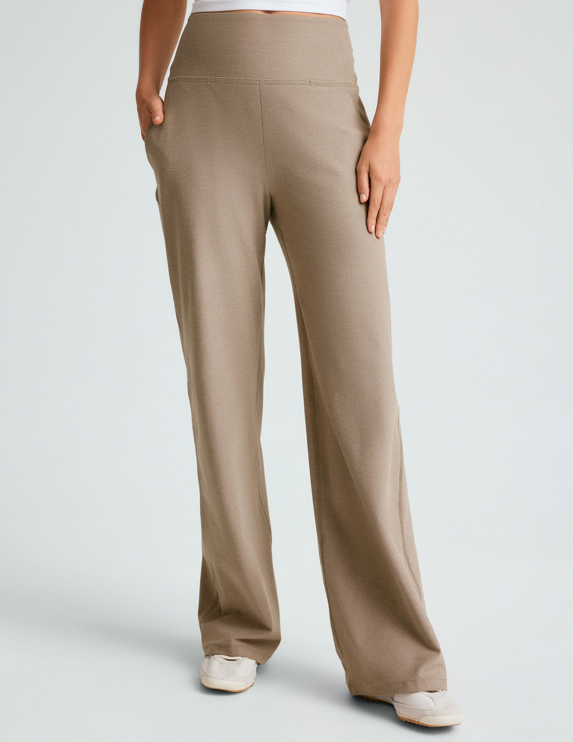 Spacedye™ Laid Back Wide Leg Pant 31" - Birch Heather