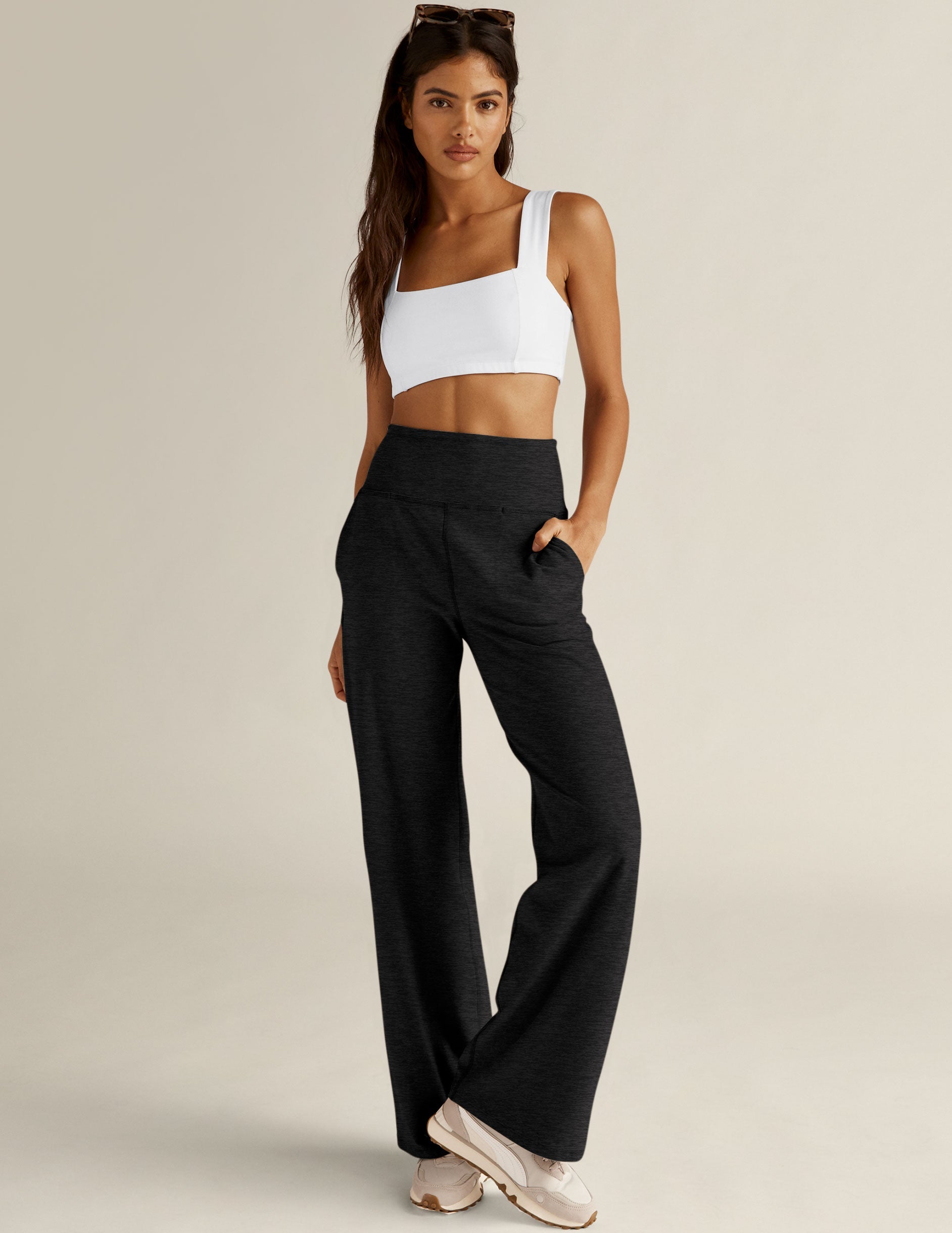 Spacedye™ Laid Back Wide Leg Pant 31" - Darkest Night