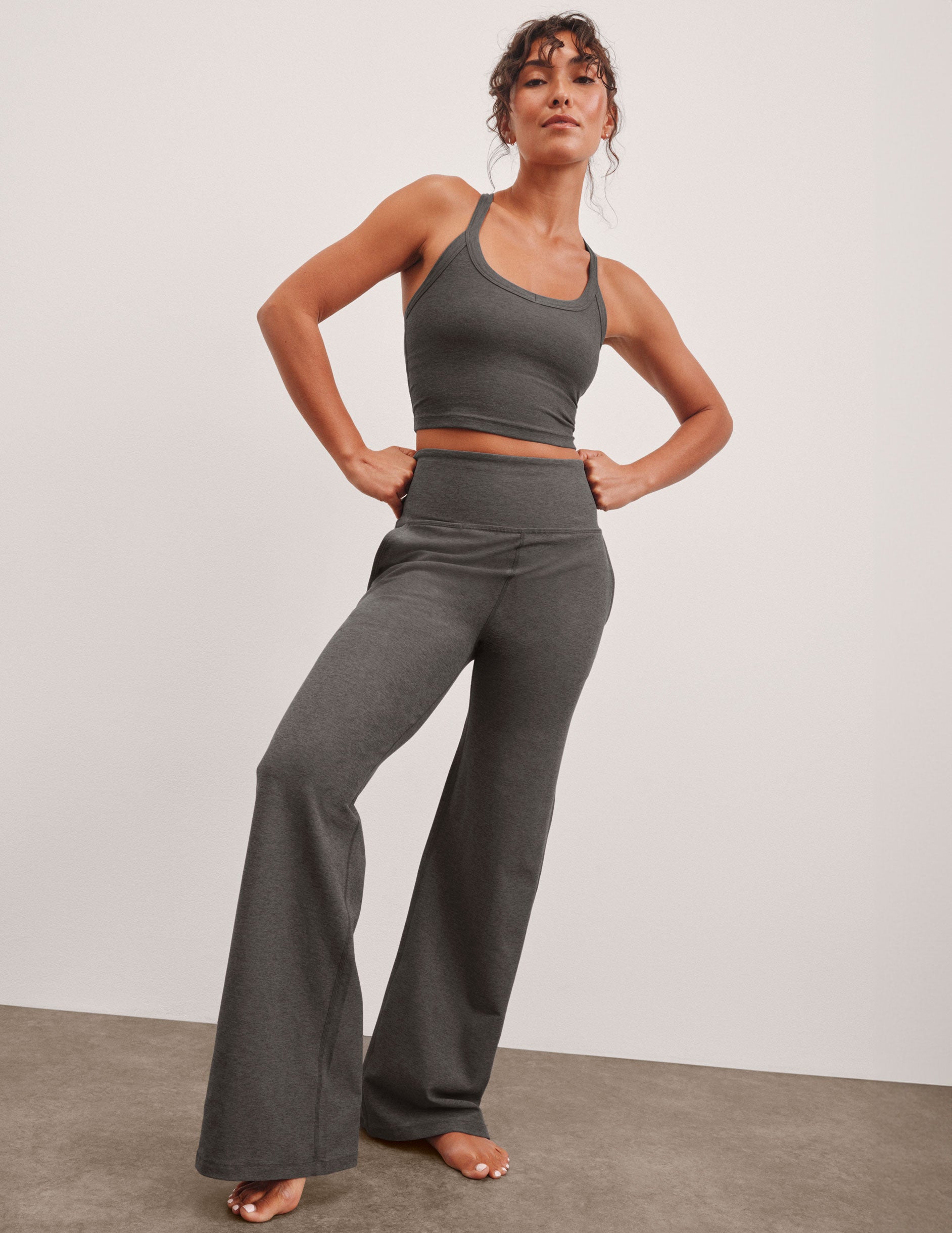 Spacedye™ Laid Back Wide Leg Pant 31" - True Gray Heather