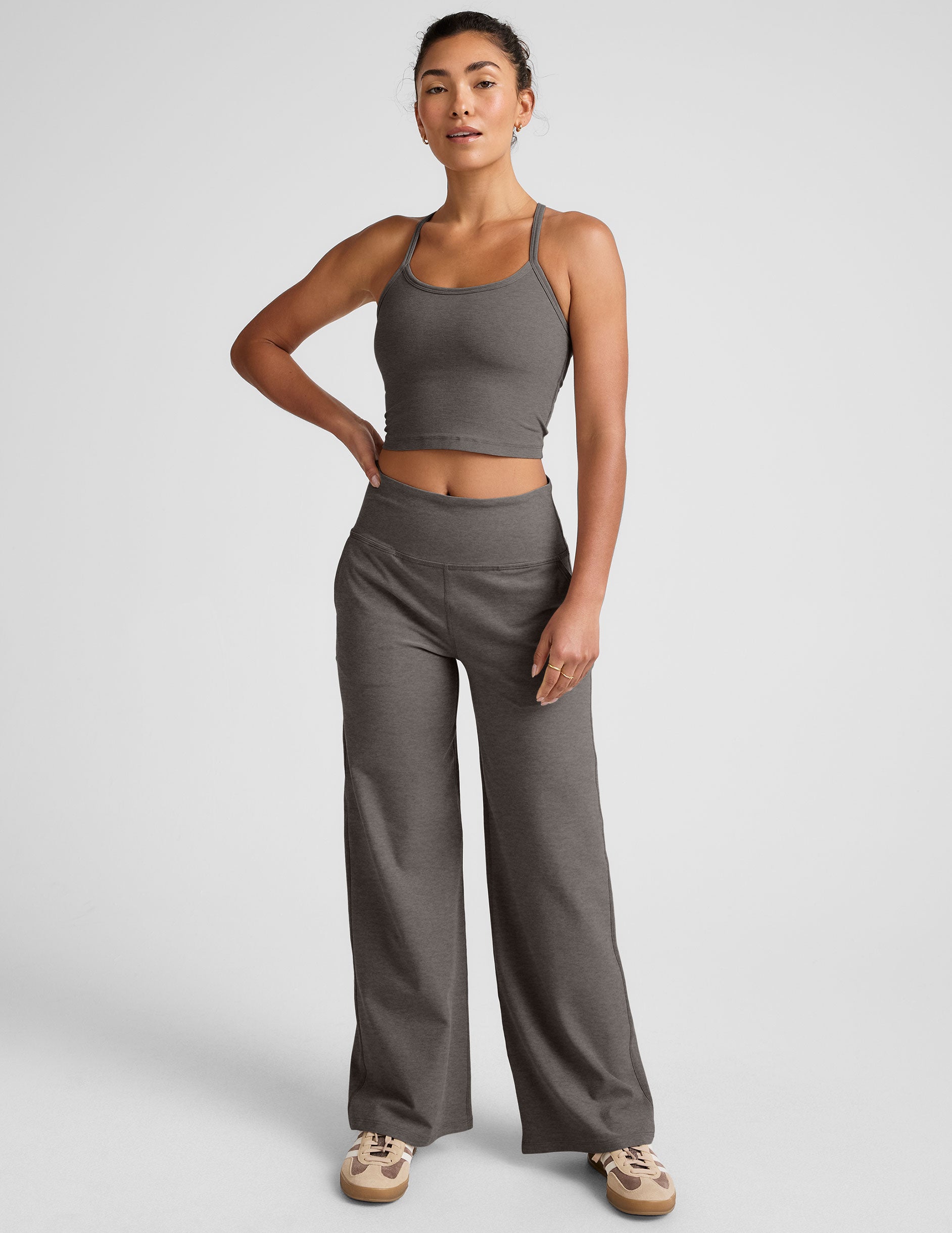 Spacedye™ Laid Back Wide Leg Pant 31" - True Gray Heather