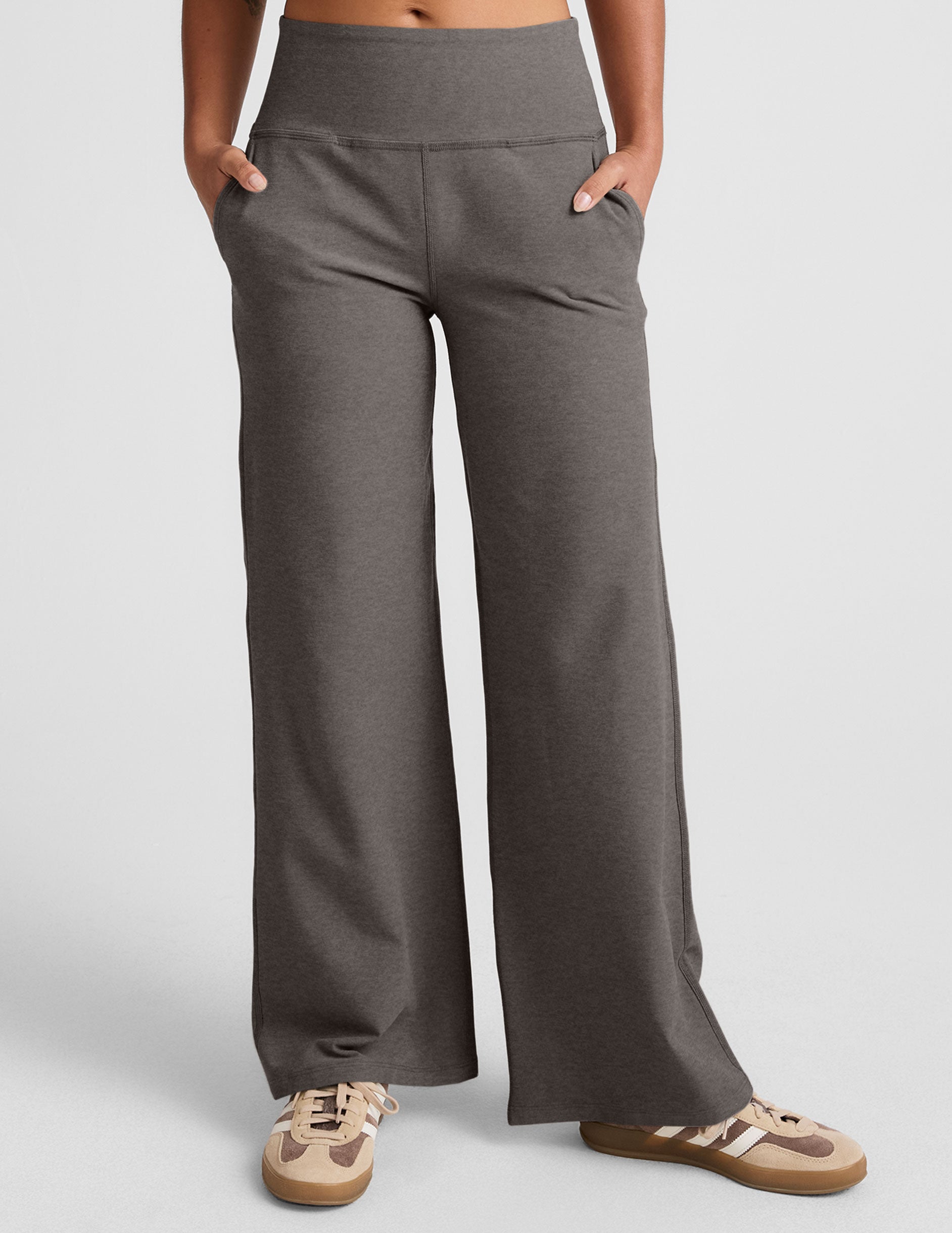 Spacedye™ Laid Back Wide Leg Pant 31" - True Gray Heather