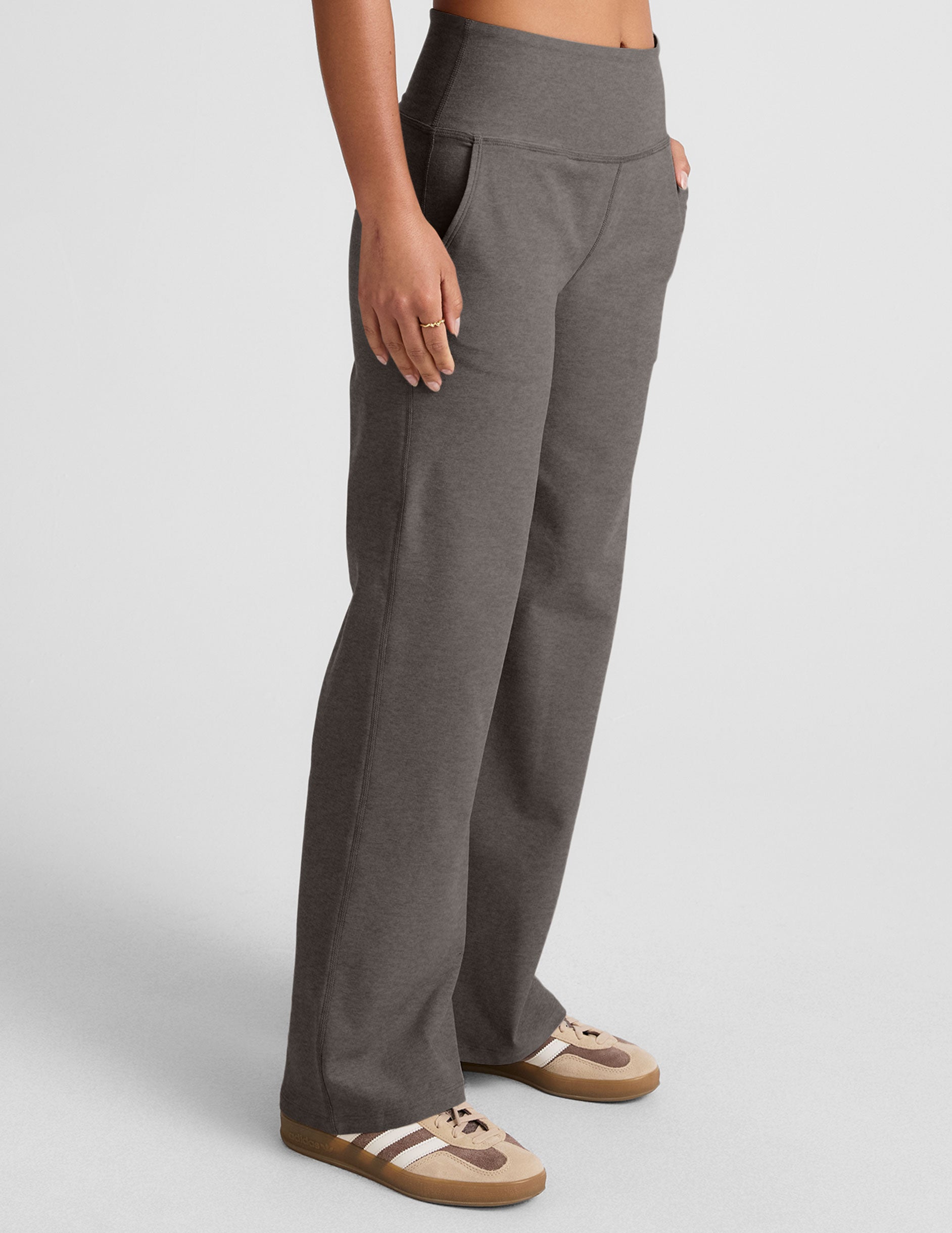 Spacedye™ Laid Back Wide Leg Pant 31" - True Gray Heather