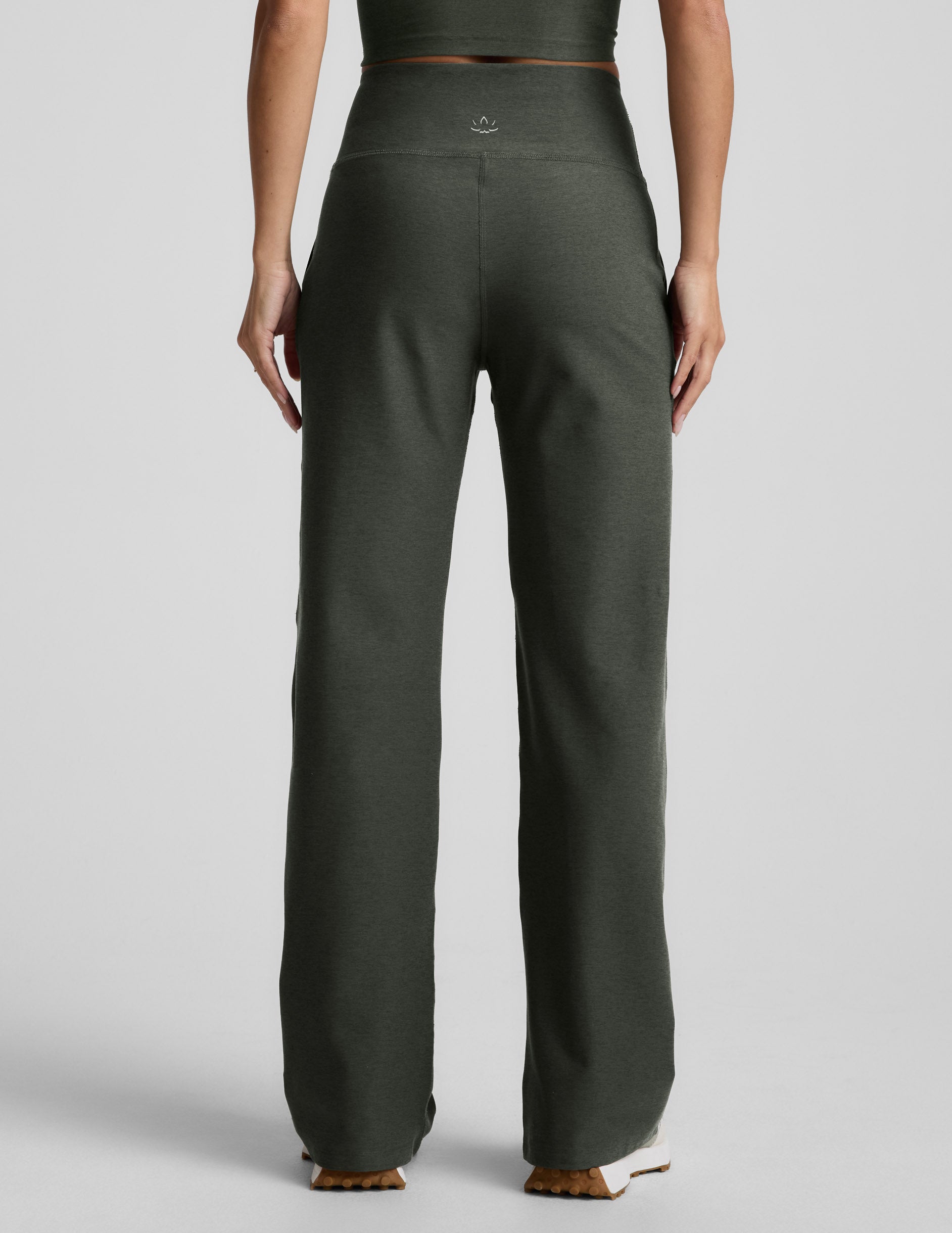 Spacedye™ Laid Back Wide Leg Pant 29" - Dusty Forest Heather