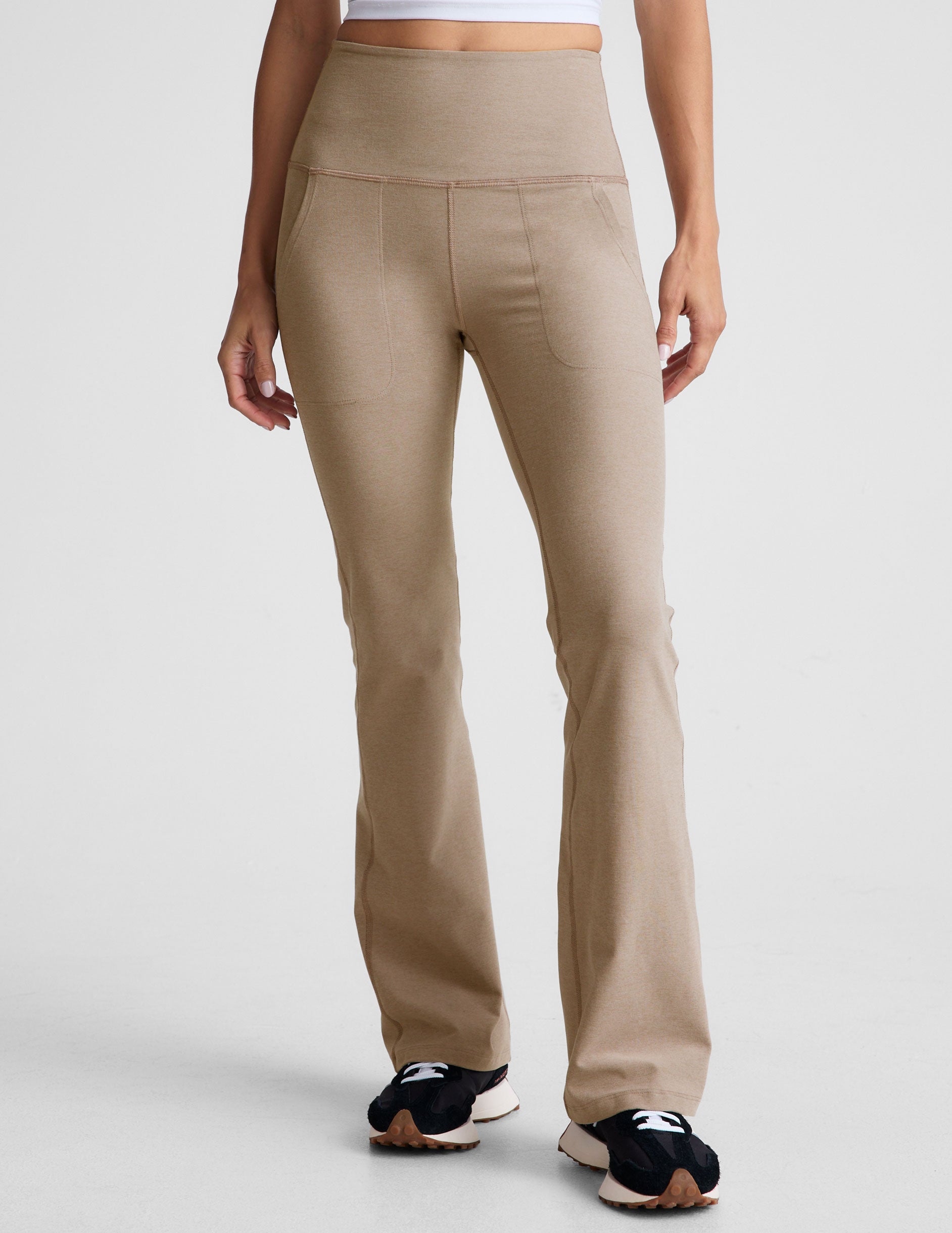 Spacedye™ High Waisted Practice Pocket Bootcut Pant 31" - Birch Heather