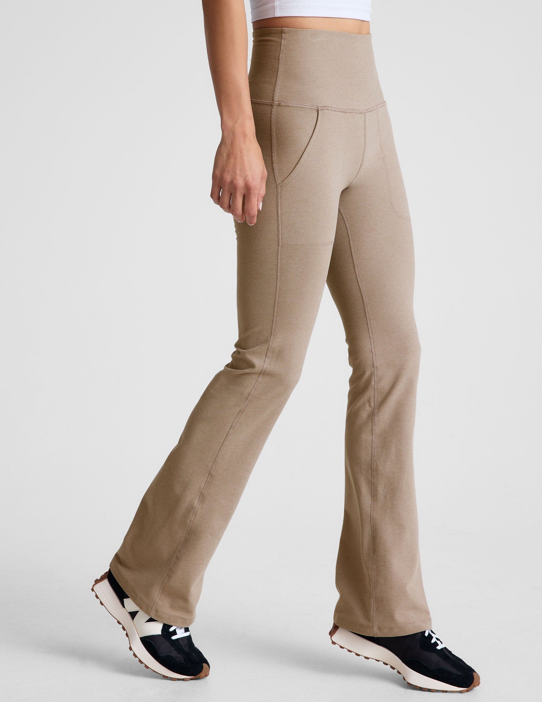 Spacedye™ High Waisted Practice Pocket Bootcut Pant 31" - Birch Heather