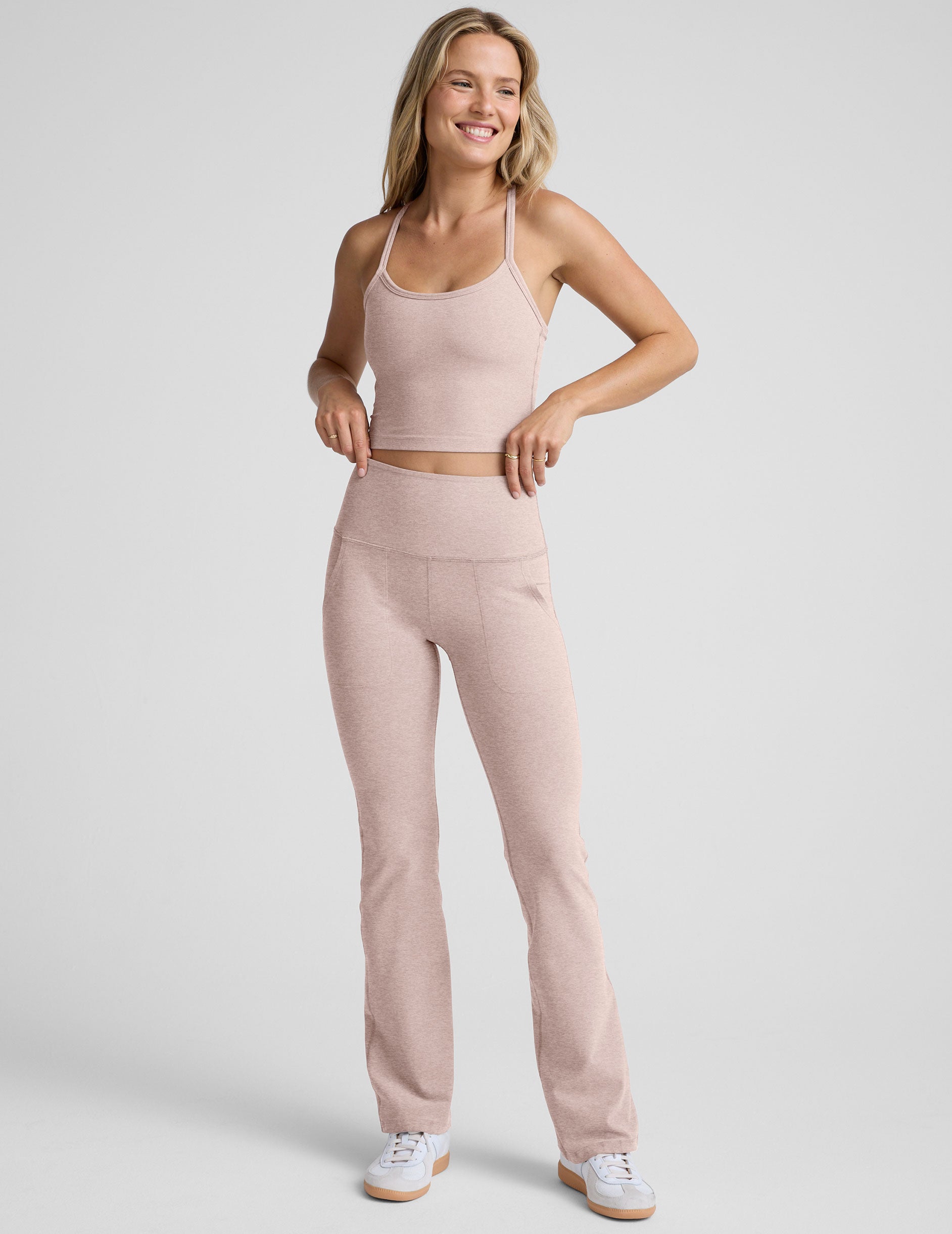 Spacedye™ High Waisted Practice Pocket Bootcut Pant 31" - Chai