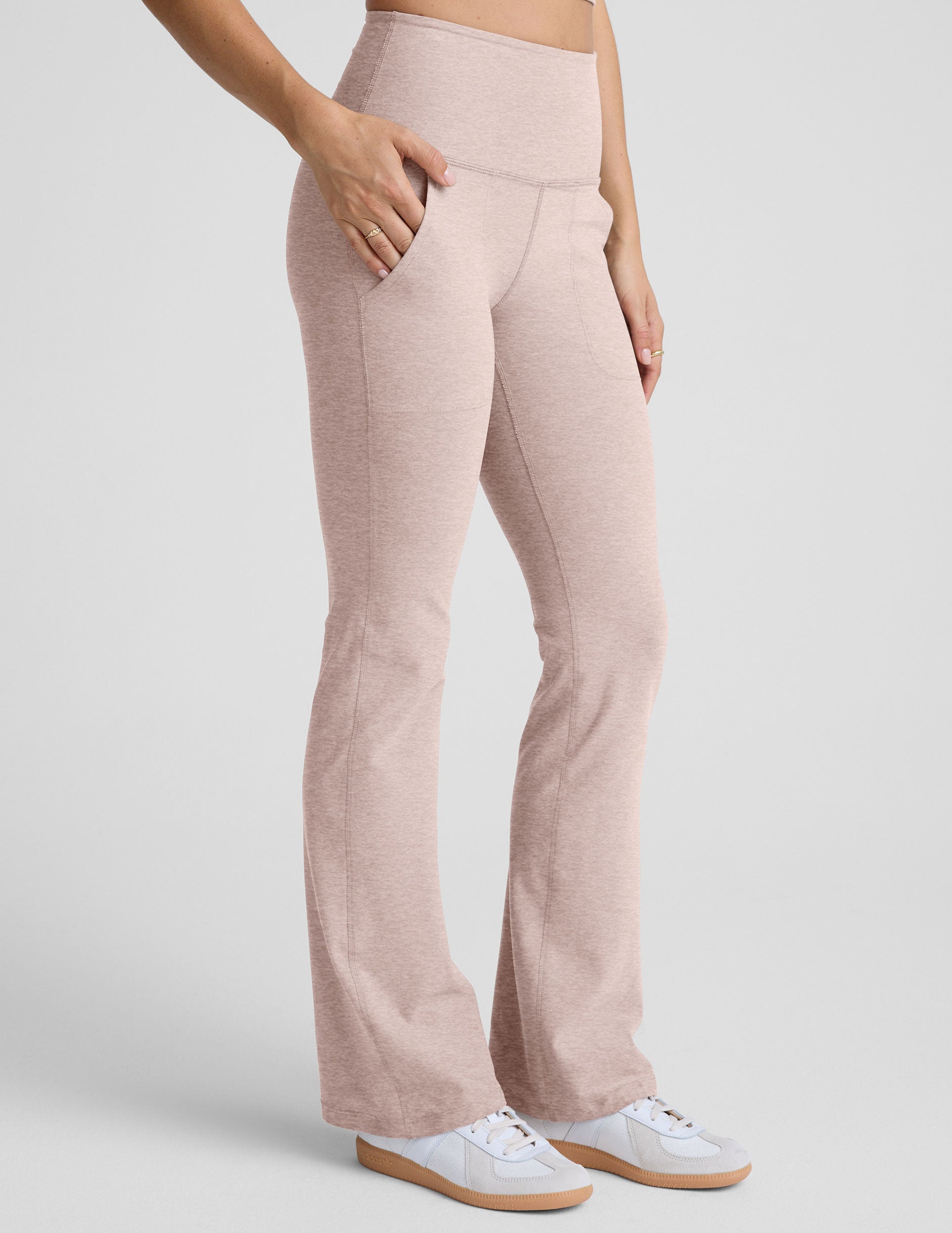 Spacedye™ High Waisted Practice Pocket Bootcut Pant 31" - Chai