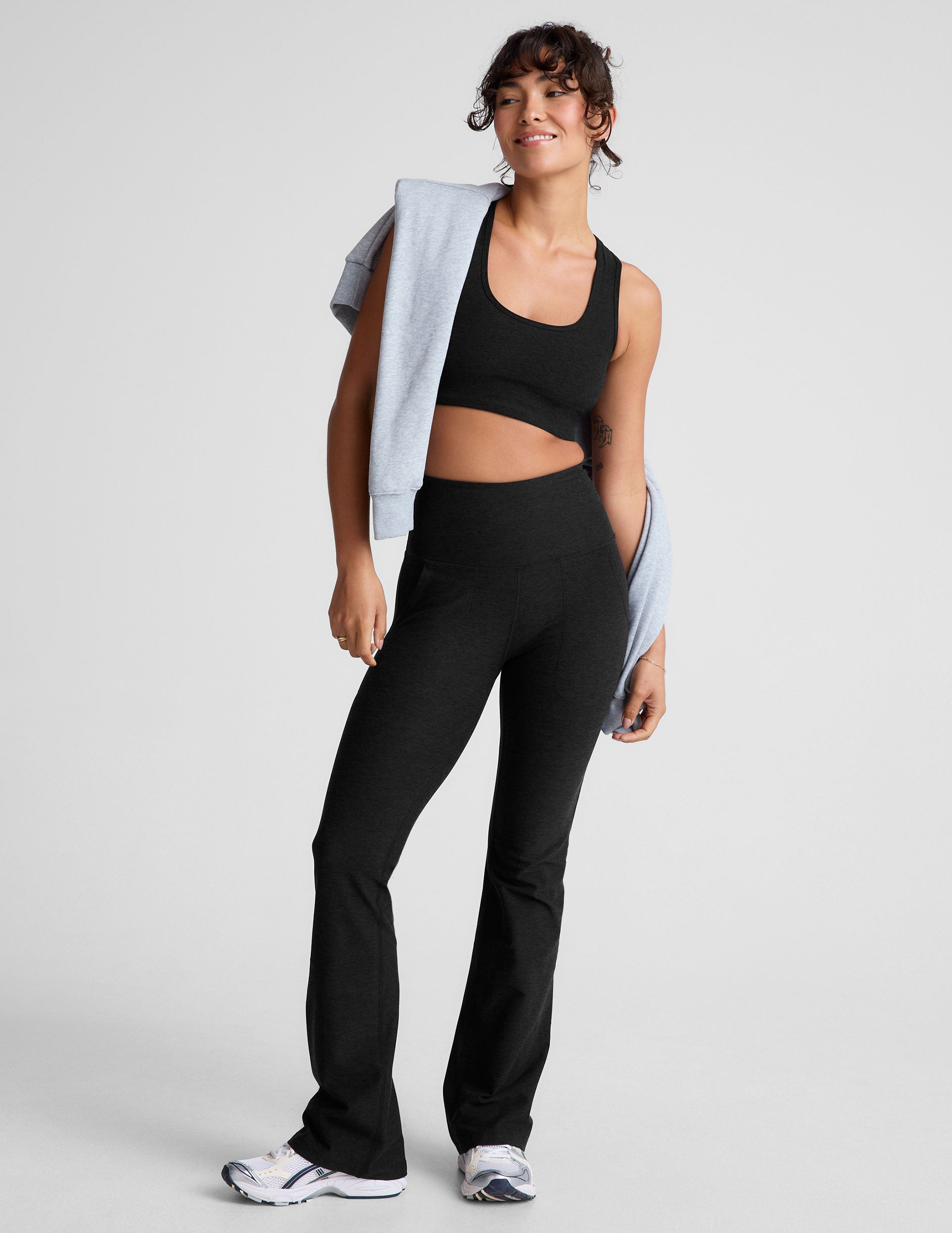 Spacedye™ High Waisted Practice Pocket Bootcut Pant 31" - Darkest Night