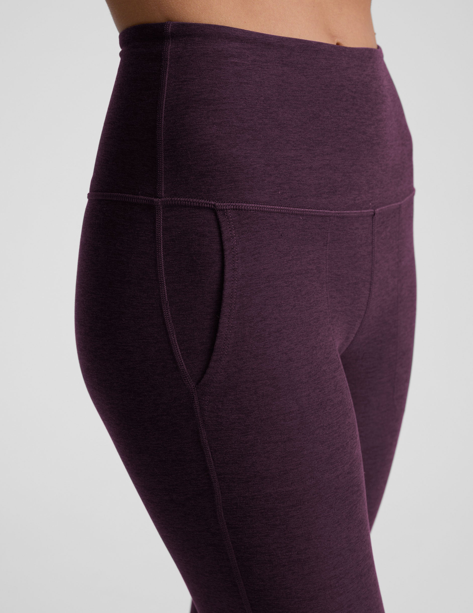 Spacedye™ High Waisted Practice Pocket Bootcut Pant 31" - Eggplant Purple Heather