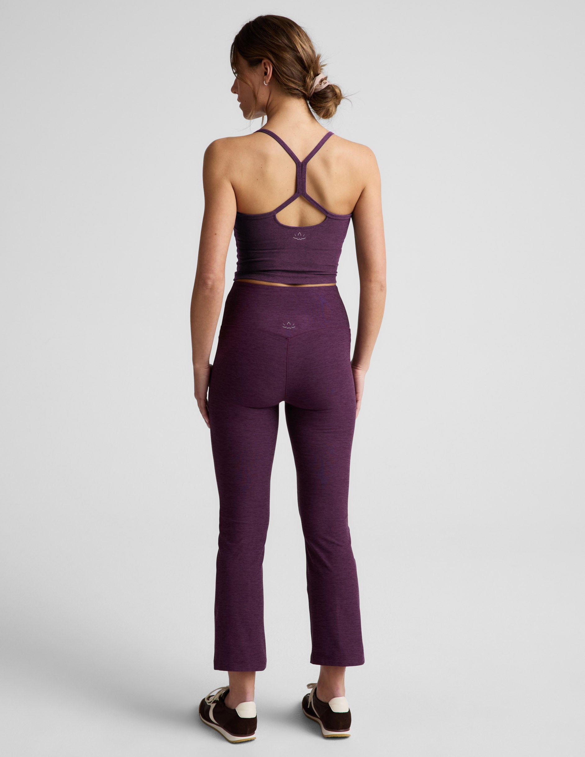 Spacedye™ Pintuck Kick Flare High Waisted Pant - Brilliant Blackberry