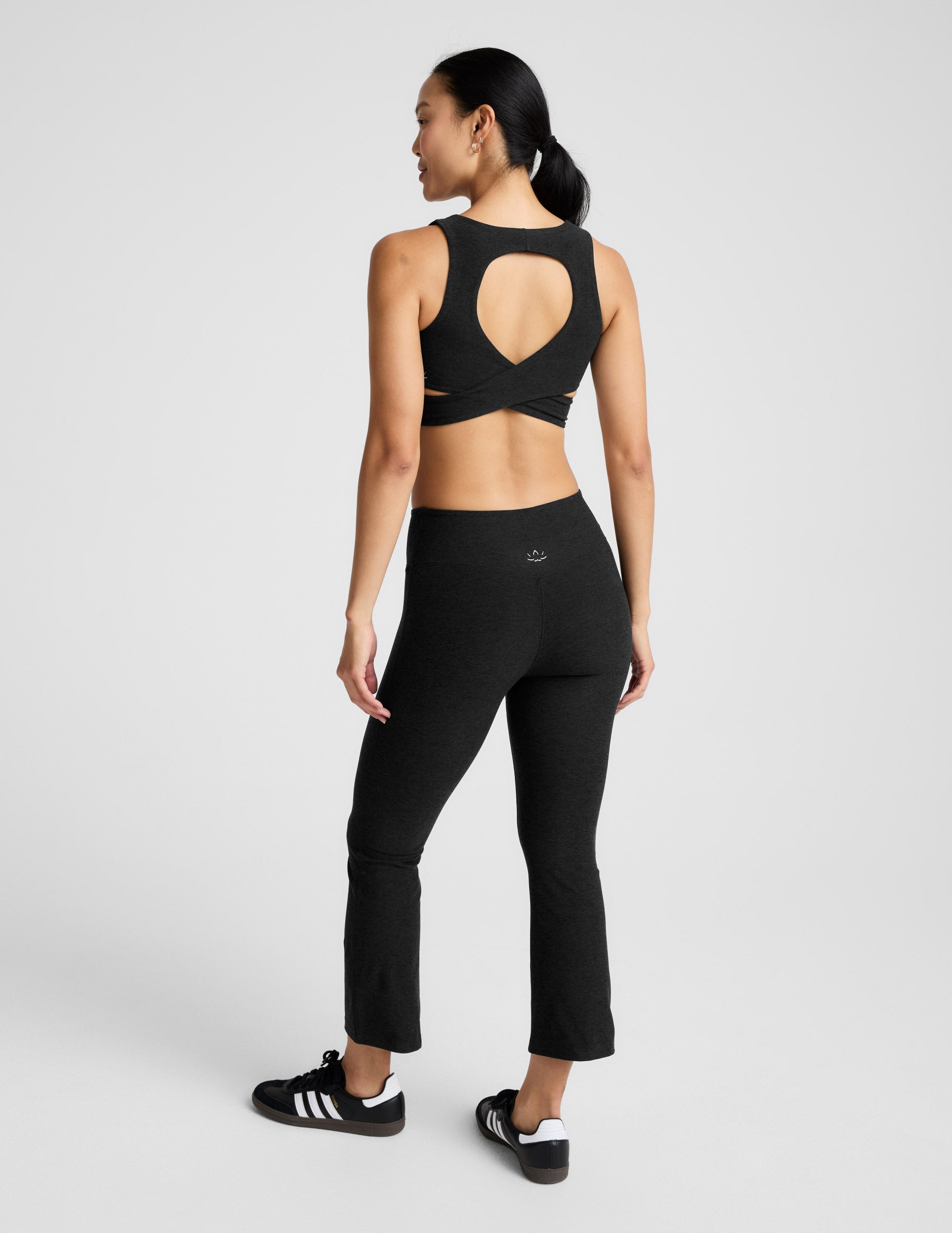 Spacedye™ Pintuck Kick Flare High Waisted Pant - Darkest Night