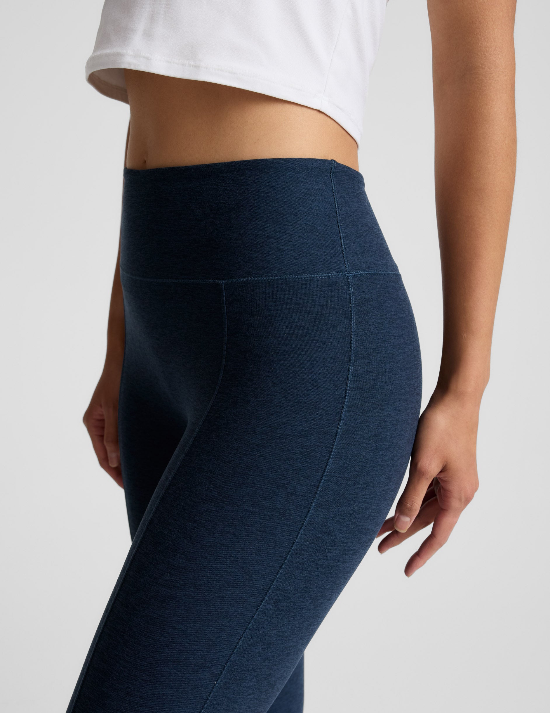 Spacedye™ Pintuck Kick Flare High Waisted Pant - Nocturnal Navy