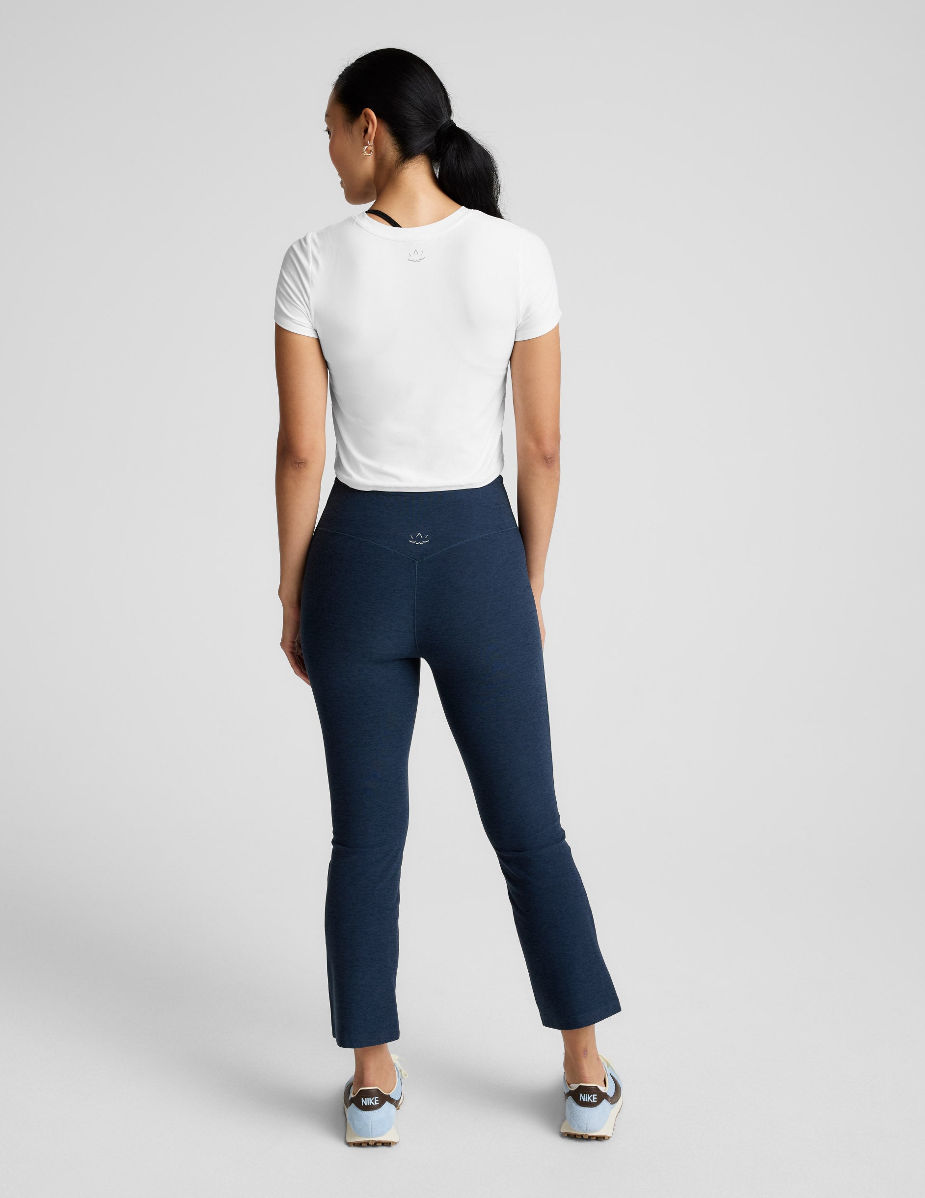 Spacedye™ Pintuck Kick Flare High Waisted Pant - Nocturnal Navy