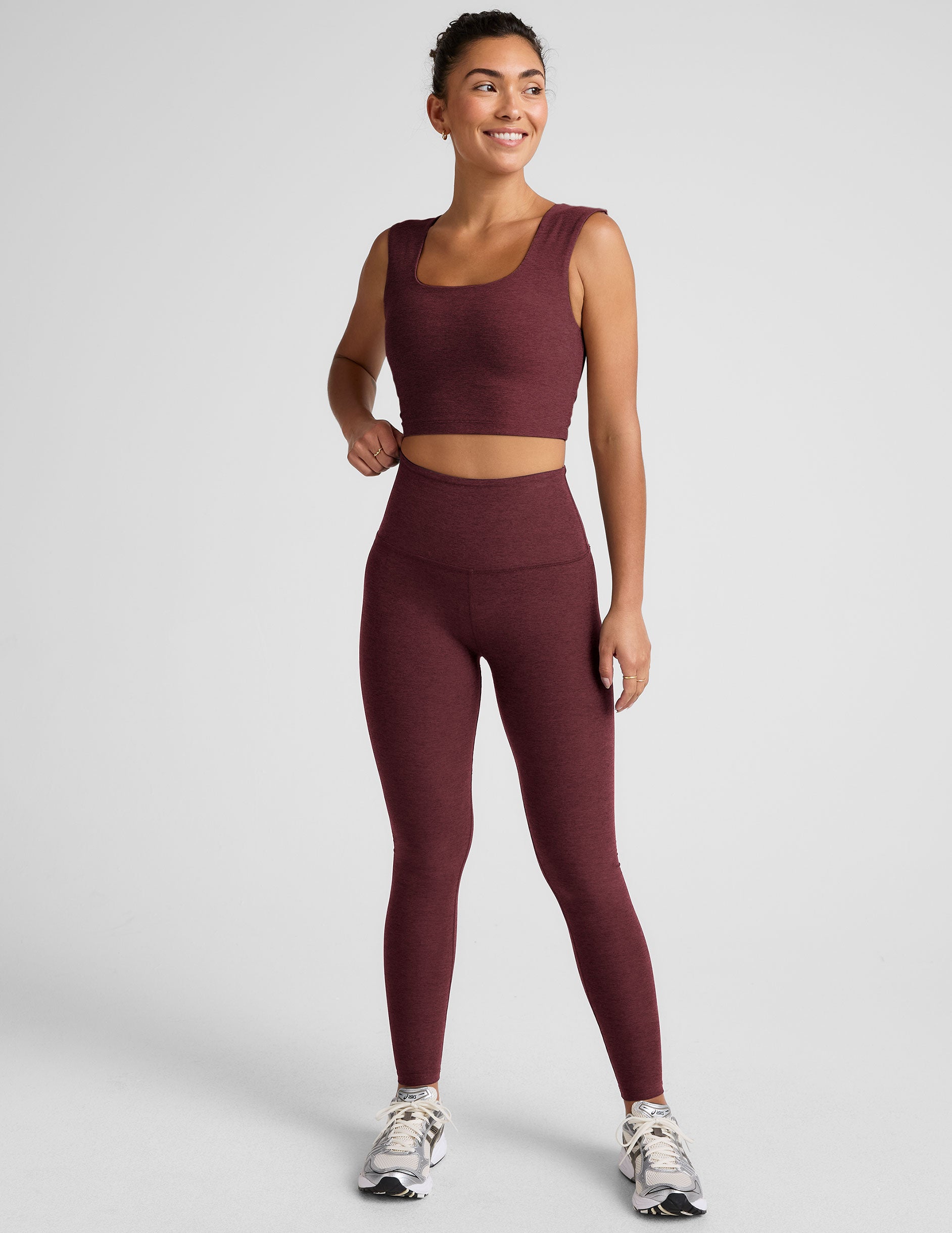 Spacedye™ Vitalize Full Length Legging - Midnight Burgundy Heather