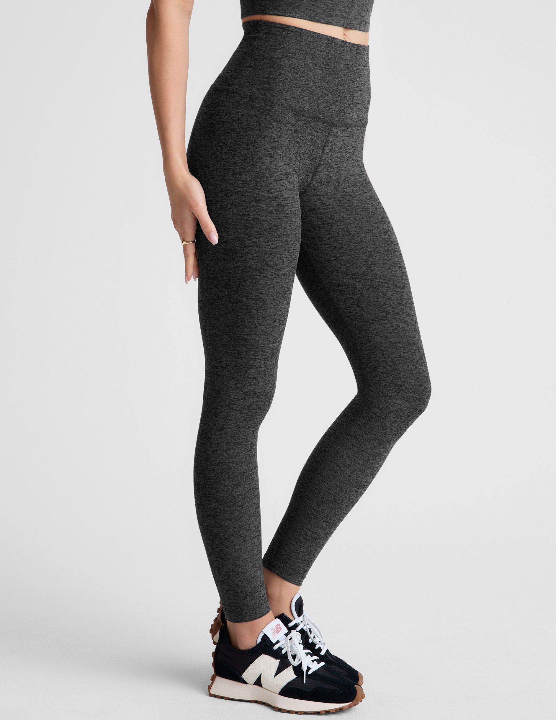 Spacedye™ Caught In The Midi High Waisted Legging - Black-Charcoal