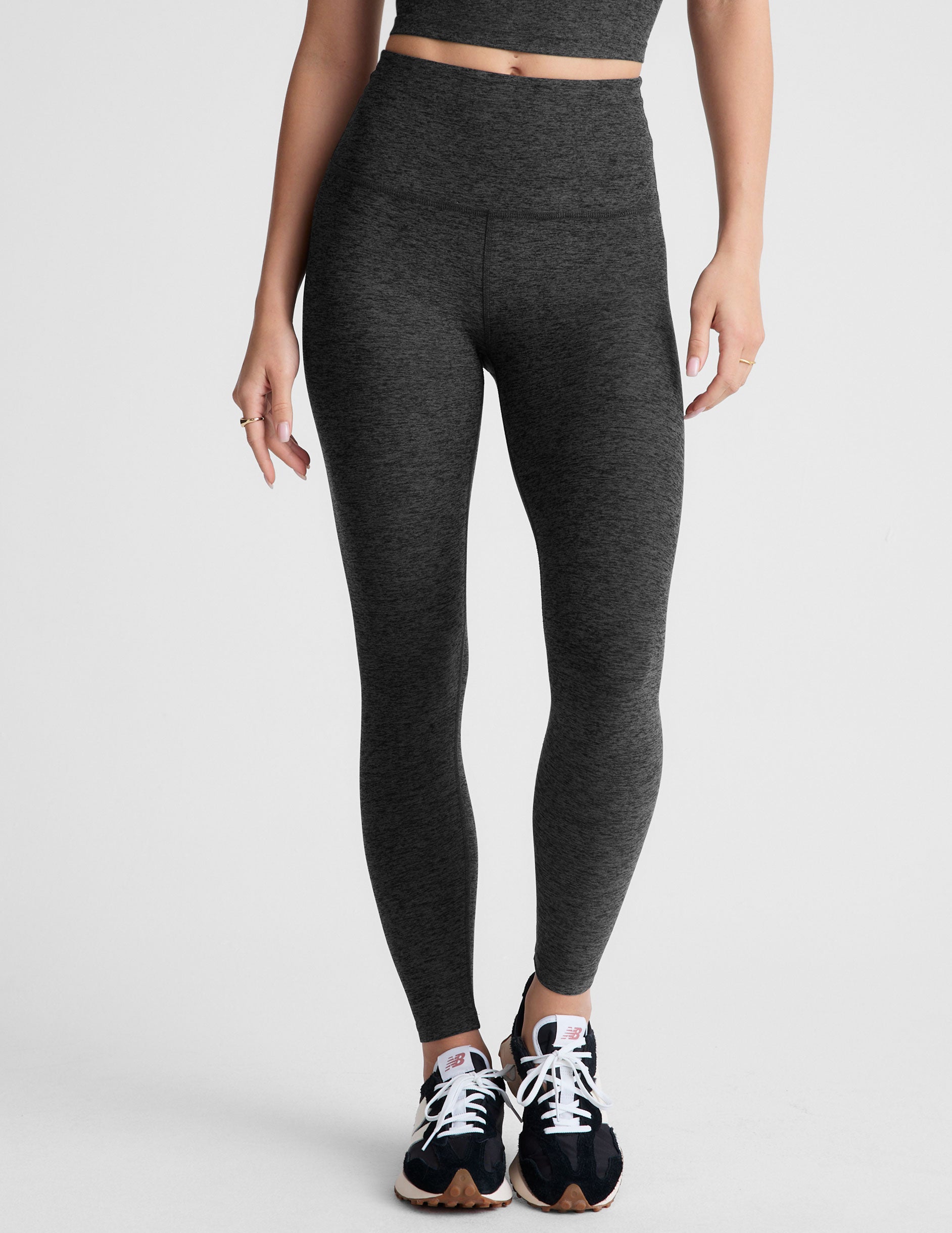 Spacedye™ Caught In The Midi High Waisted Legging - Black-Charcoal