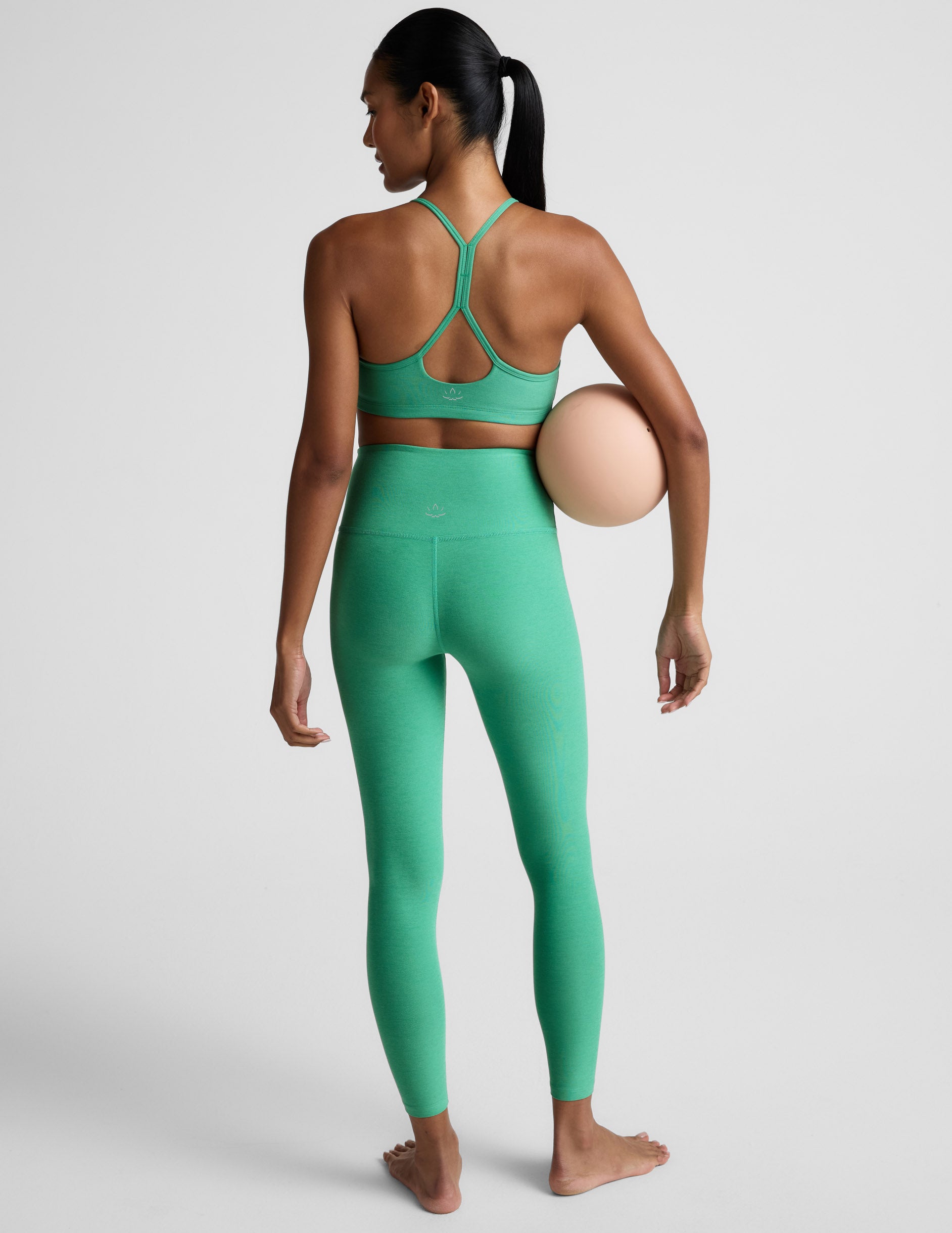 Spacedye™ Caught In The Midi High Waisted Legging - Bright Emerald Heather