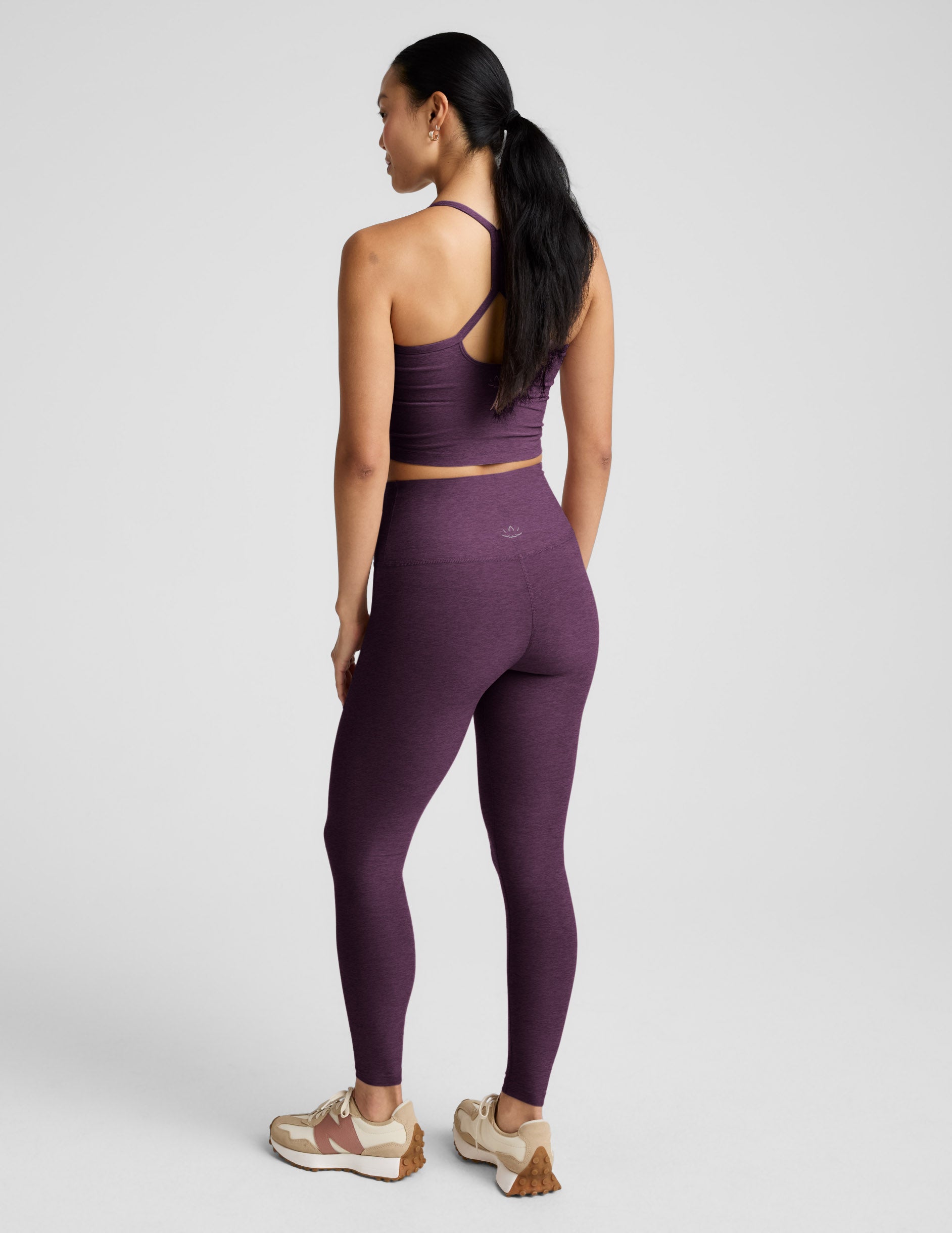 Spacedye™ Caught In The Midi High Waisted Legging - Brilliant Blackberry Heather