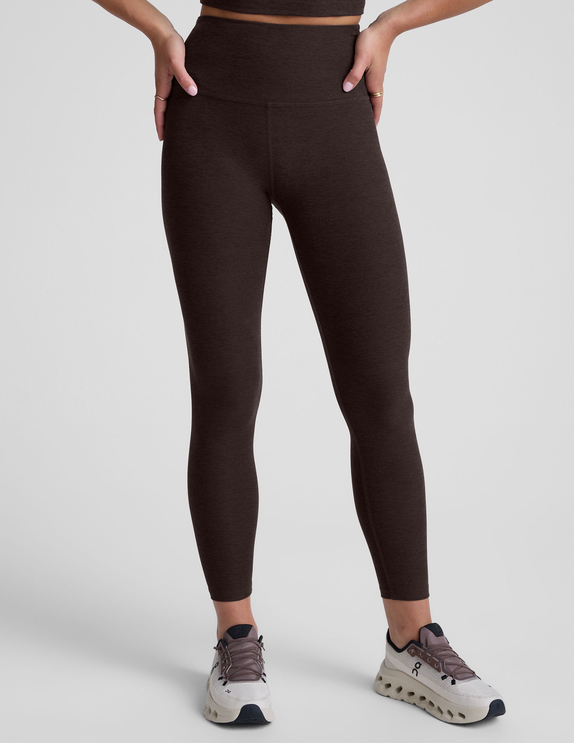 Spacedye™ Caught In The Midi High Waisted Legging - Dark Chocolate Heather