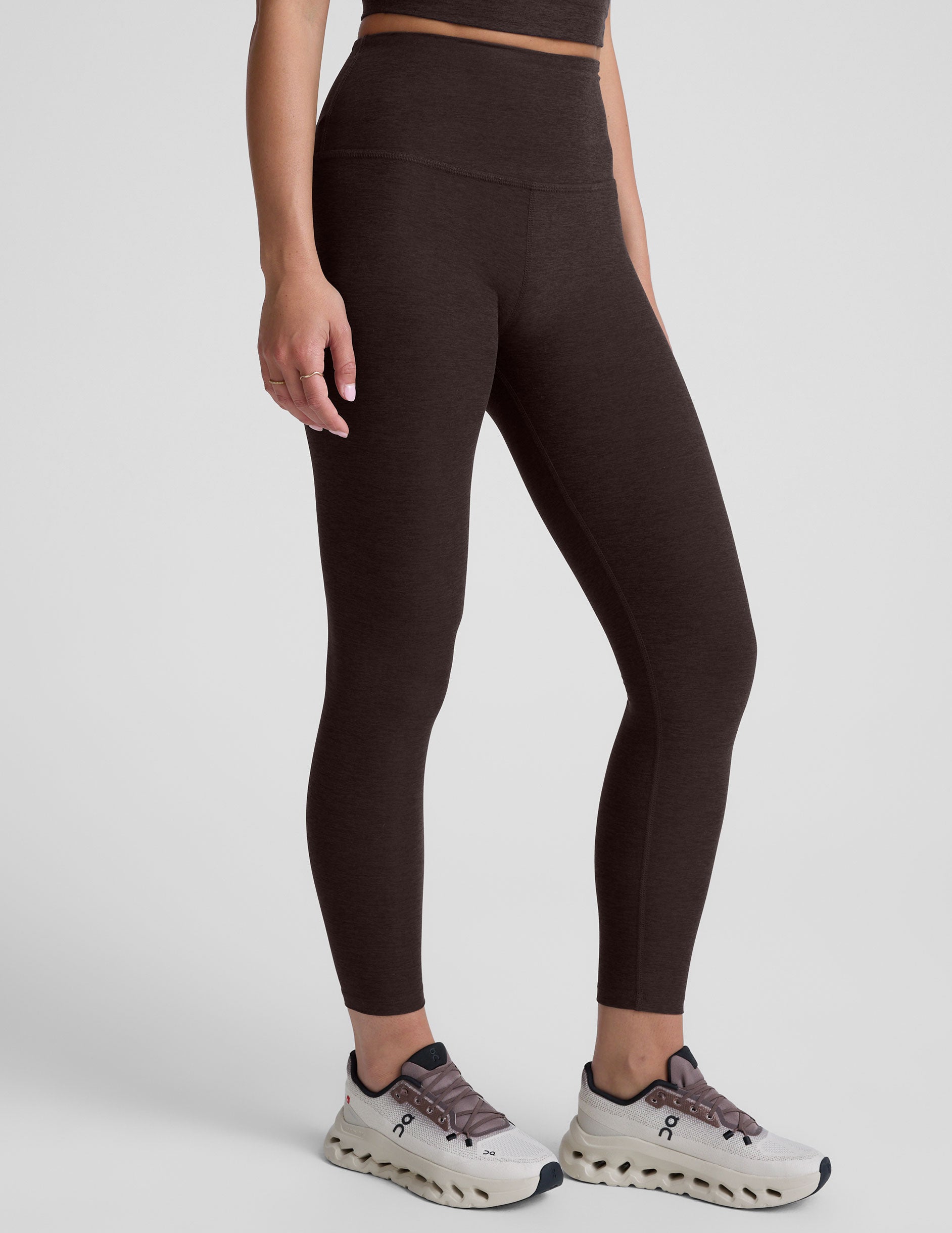 Spacedye™ Caught In The Midi High Waisted Legging - Dark Chocolate Heather