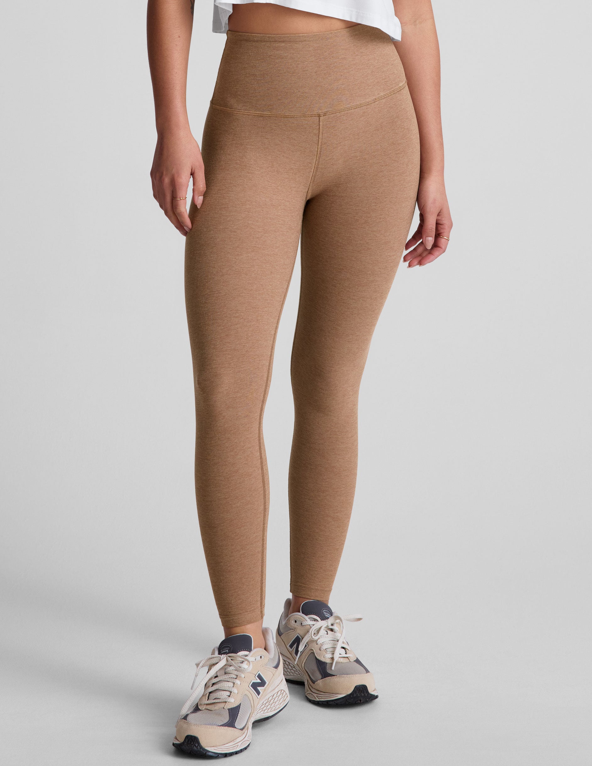 Spacedye™ Caught In The Midi High Waisted Legging - Desert Sand Heather