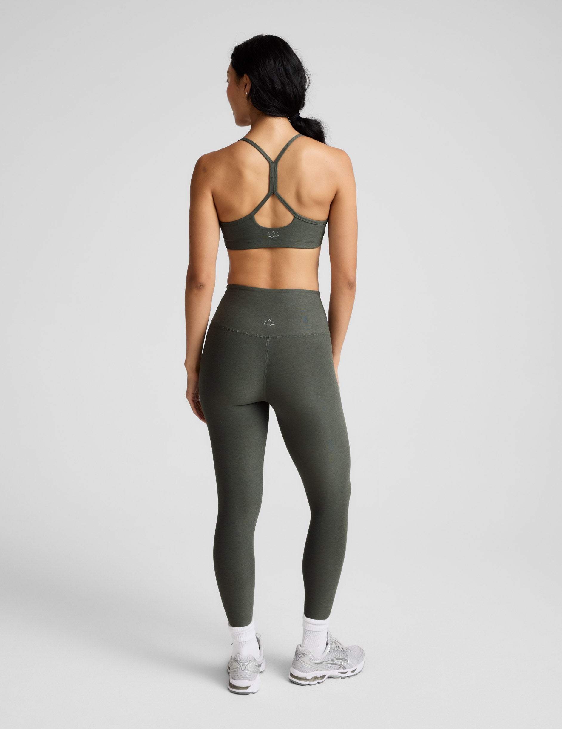 Spacedye™ Caught In The Midi High Waisted Legging - Dusty Forest Heather