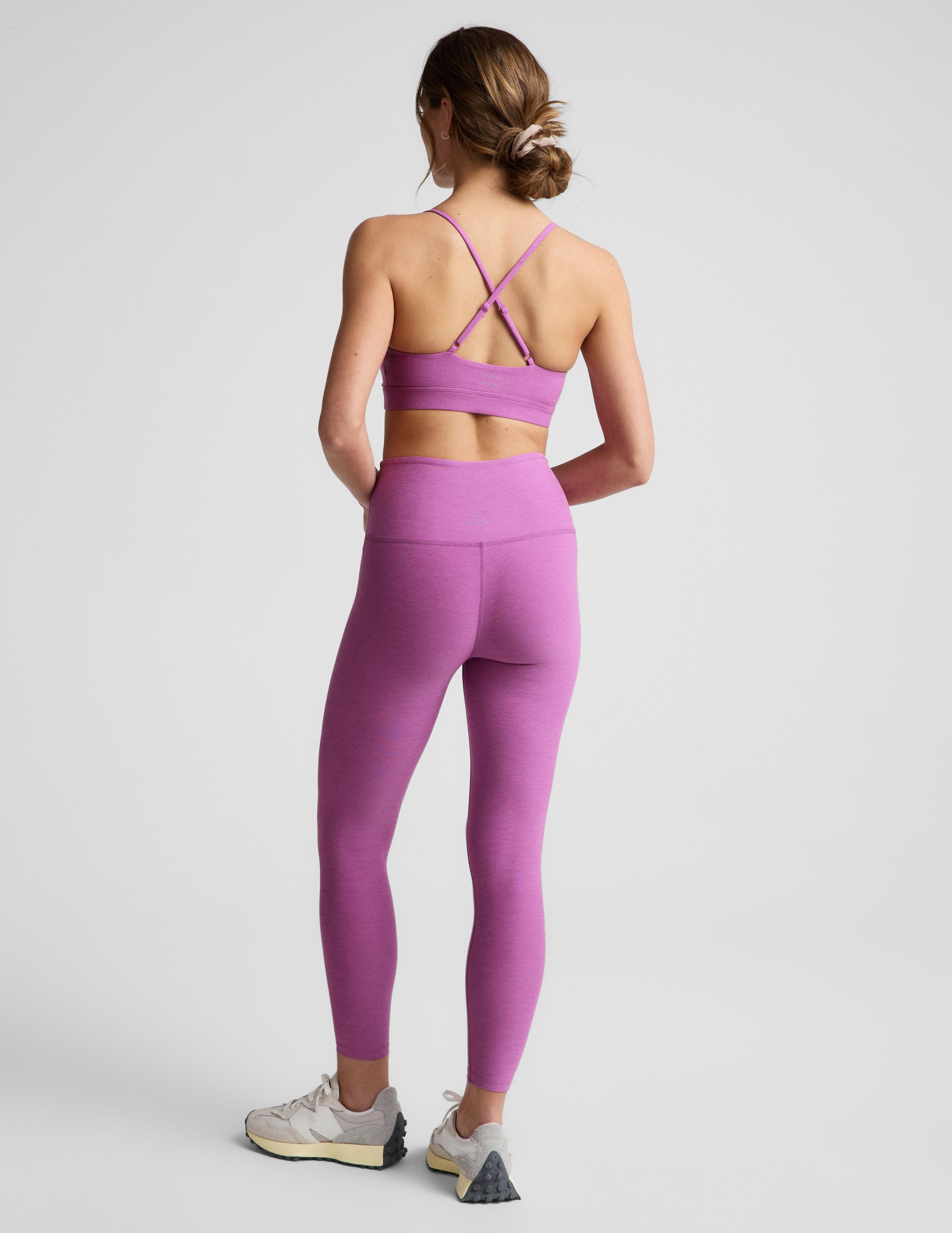 Spacedye™ Caught In The Midi High Waisted Legging - Fun Fuchsia Heather