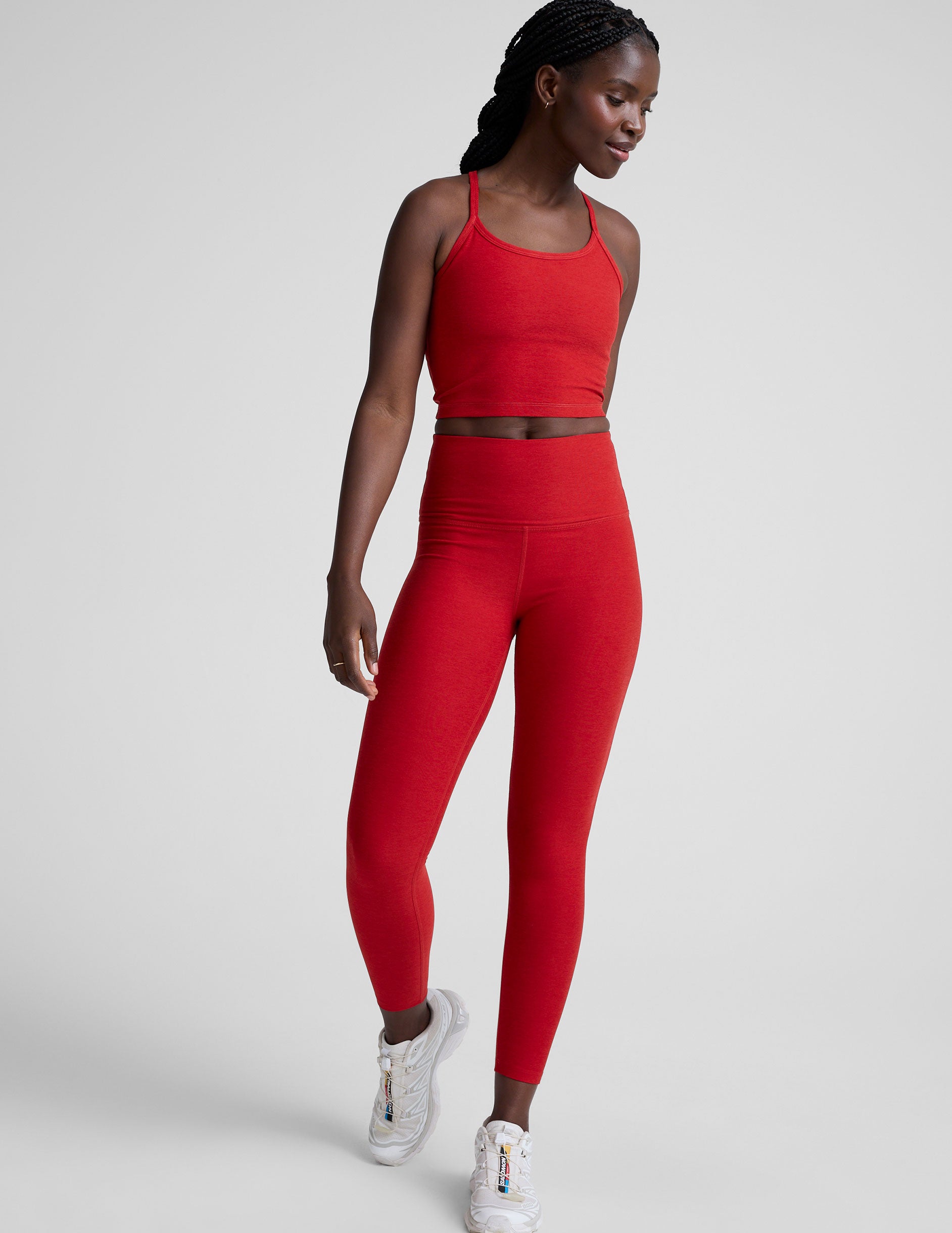 Spacedye™ Caught In The Midi High Waisted Legging - Holly Red Heather