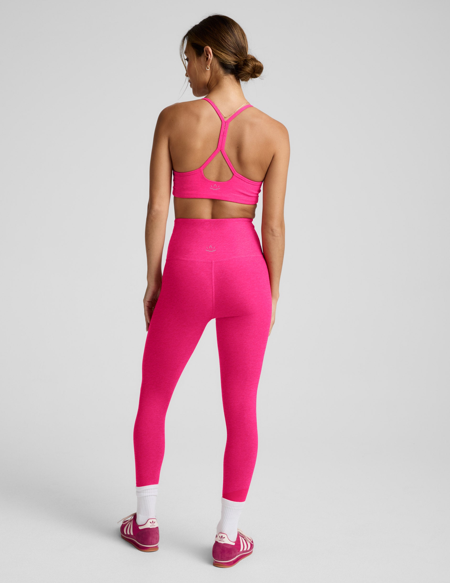 Spacedye™ Caught In The Midi High Waisted Legging - Pink Glow Heather
