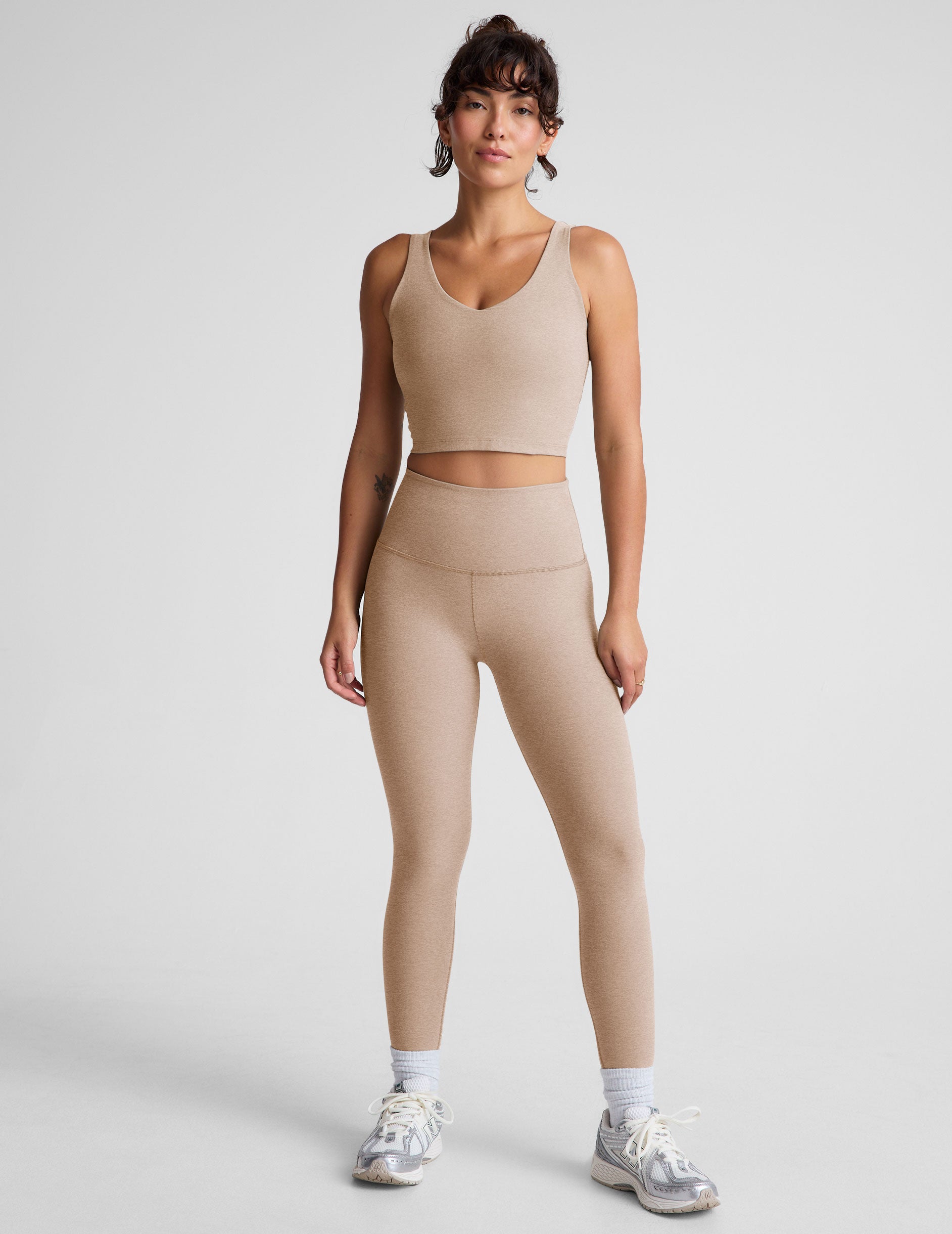 Spacedye™ Caught In The Midi High Waisted Legging - Sand Swept Heather