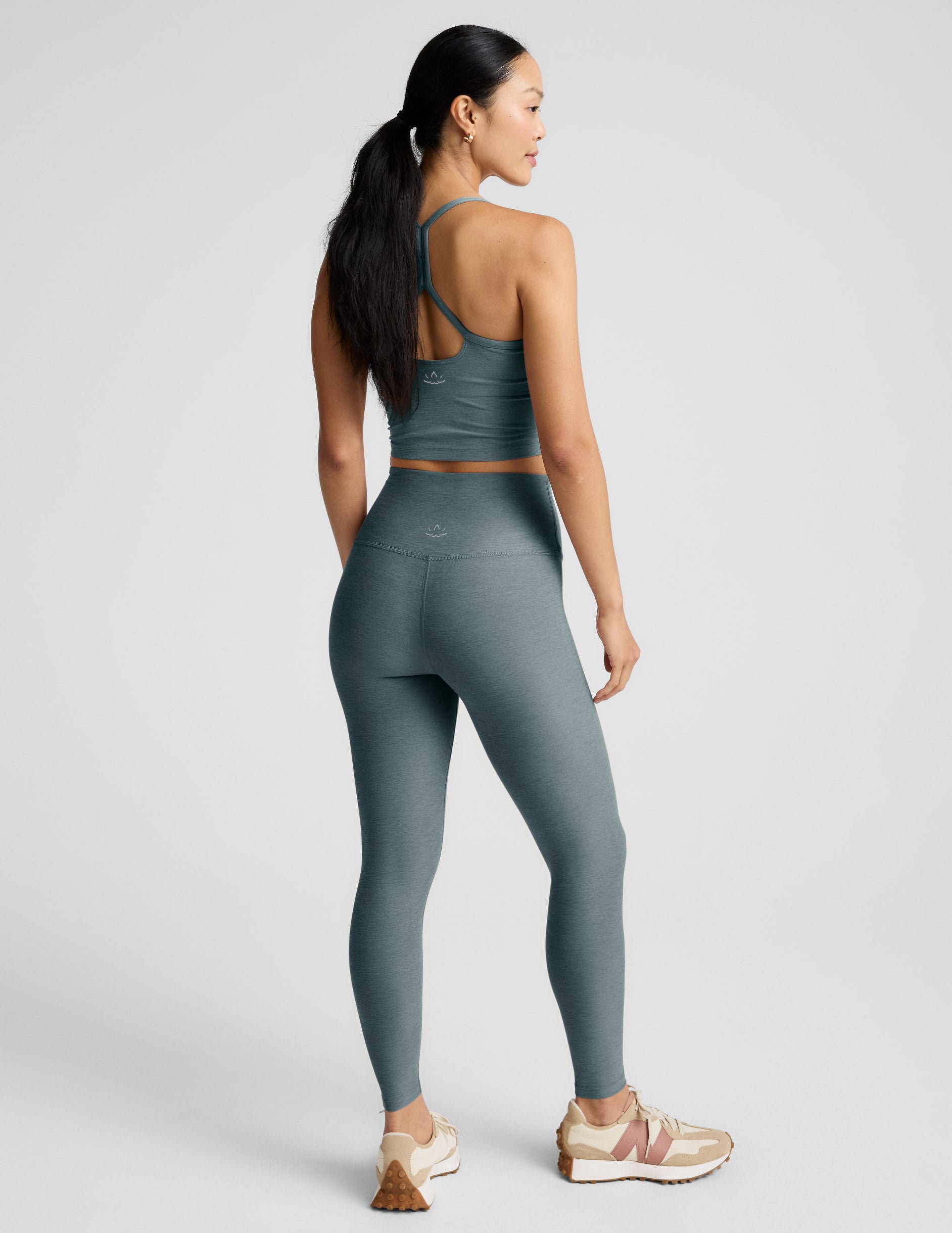 Spacedye™ Caught In The Midi High Waisted Legging - Storm Heather