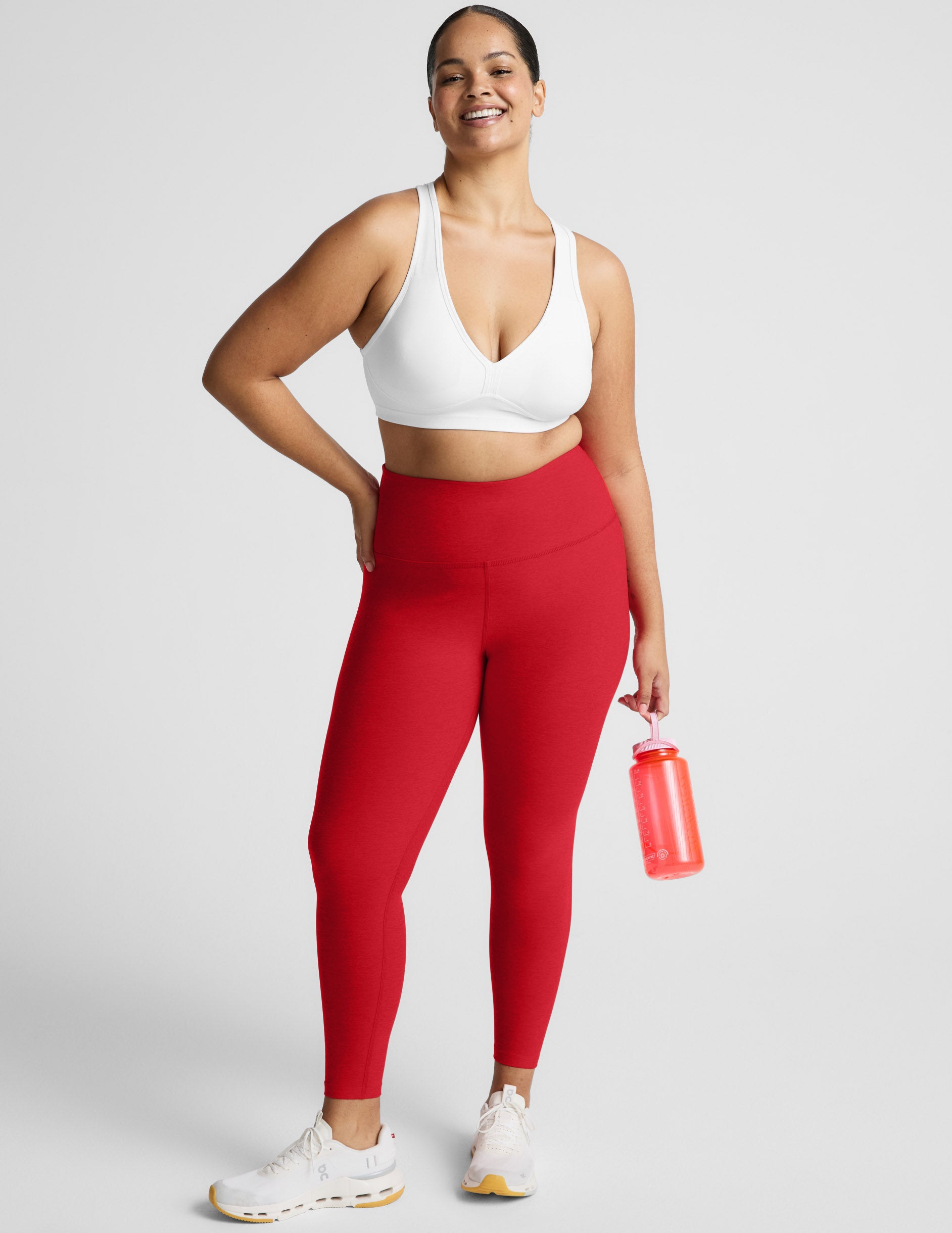 Spacedye™ Caught In The Midi High Waisted Legging - Chili Red Heather