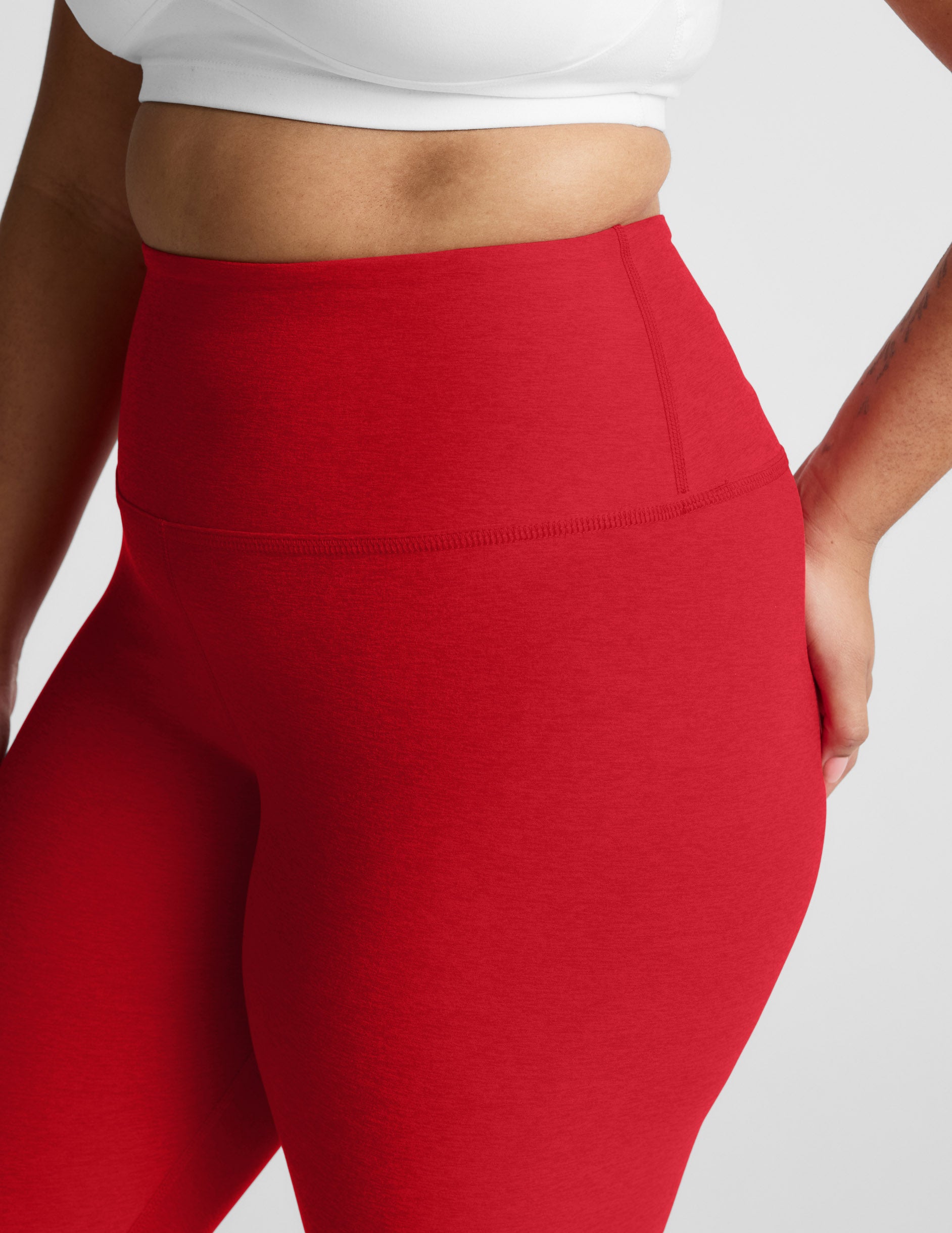 Spacedye™ Caught In The Midi High Waisted Legging - Chili Red Heather