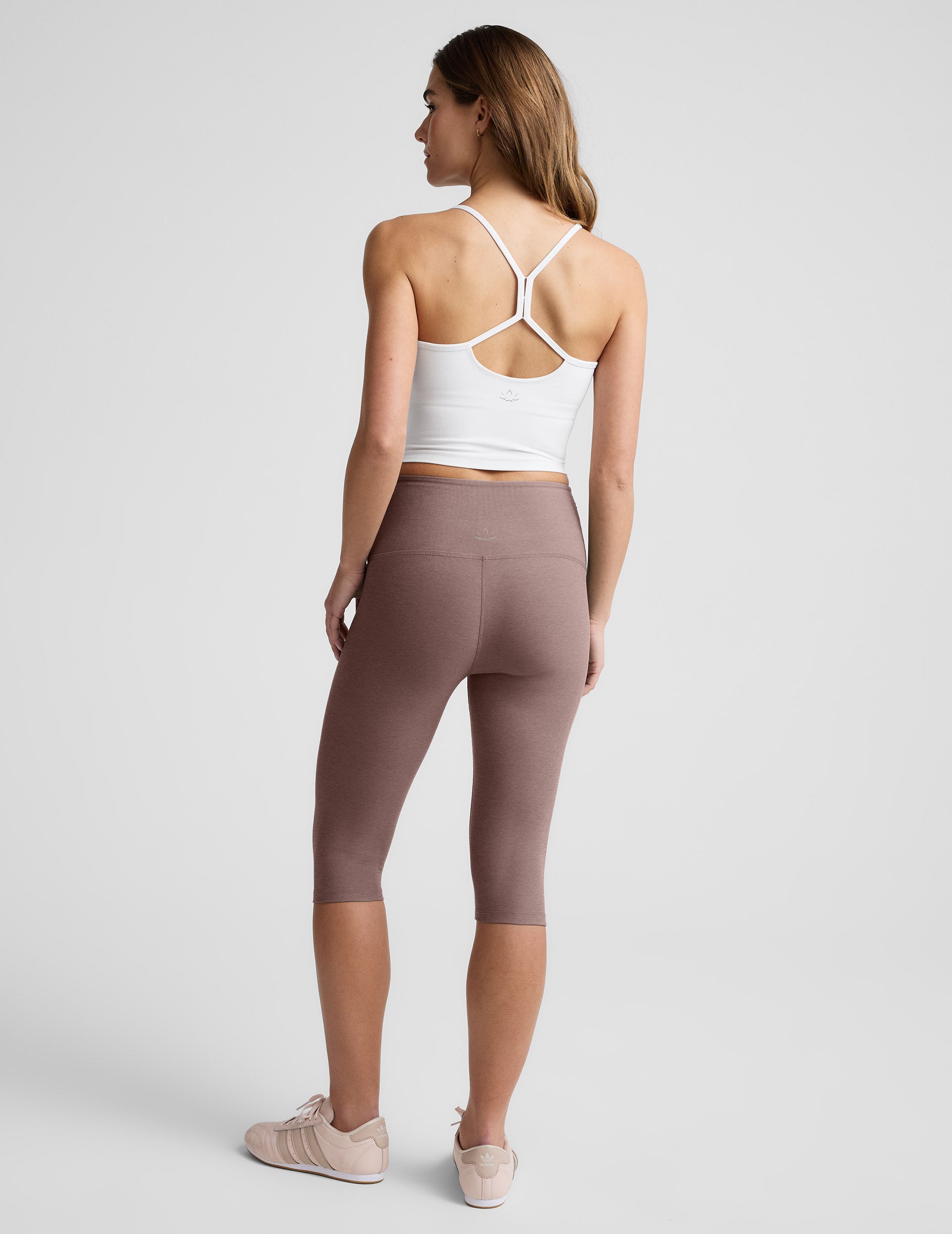 Spacedye™ Pedal Pusher High Waisted Legging - Rosey Taupe Heather