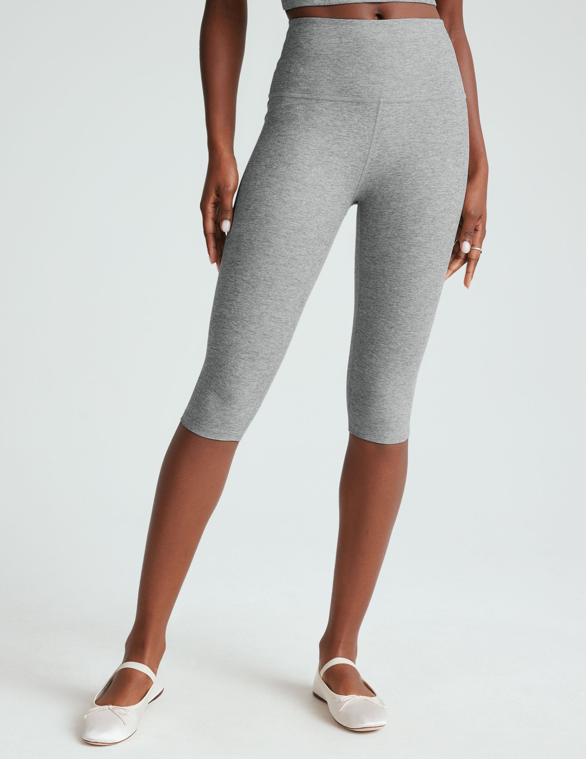 Spacedye™ Pedal Pusher High Waisted Legging - Silver Mist