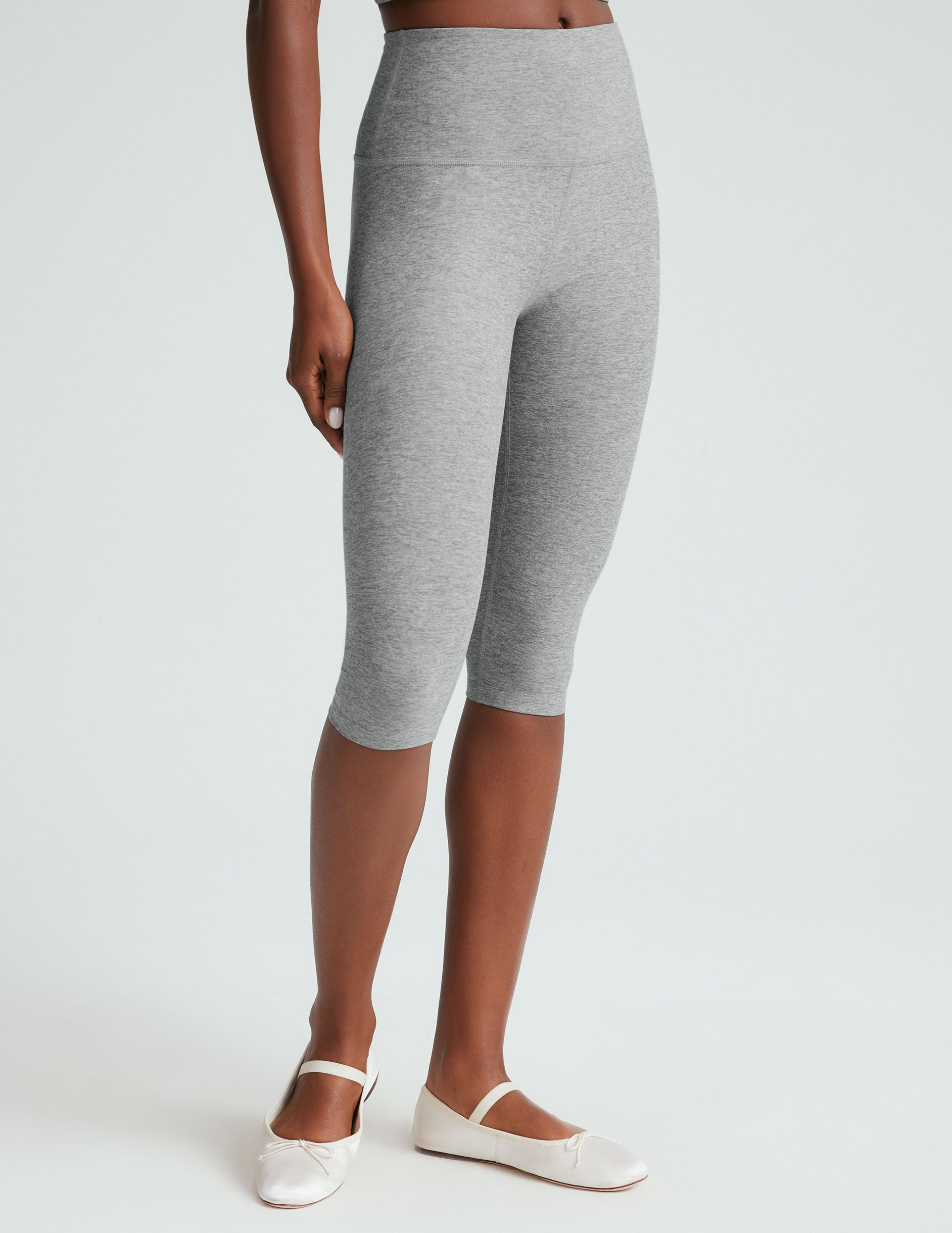 Spacedye™ Pedal Pusher High Waisted Legging - Silver Mist