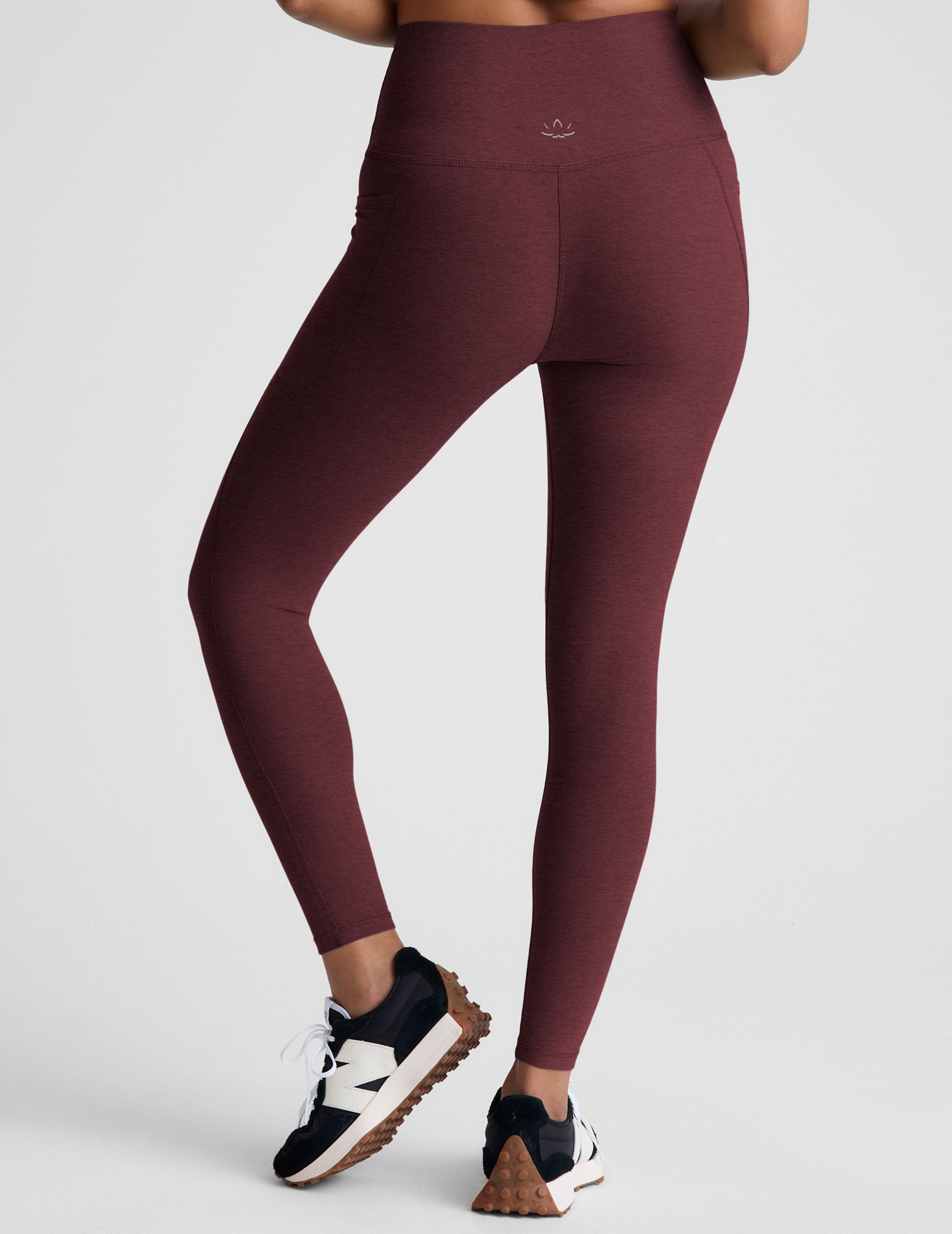 Spacedye™ Out Of Pocket High Waisted Midi Legging - Midnight Burgundy Heather