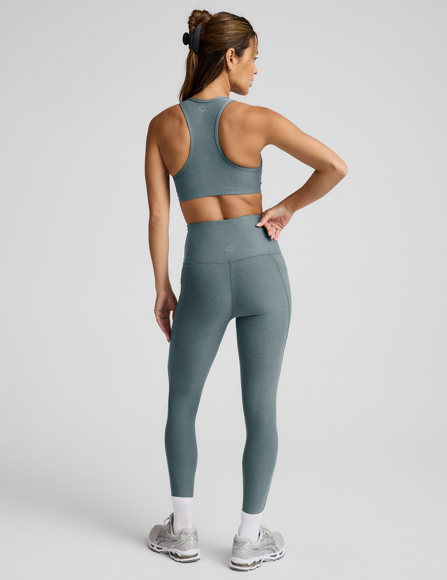Spacedye™ Out Of Pocket High Waisted Midi Legging - Storm Heather