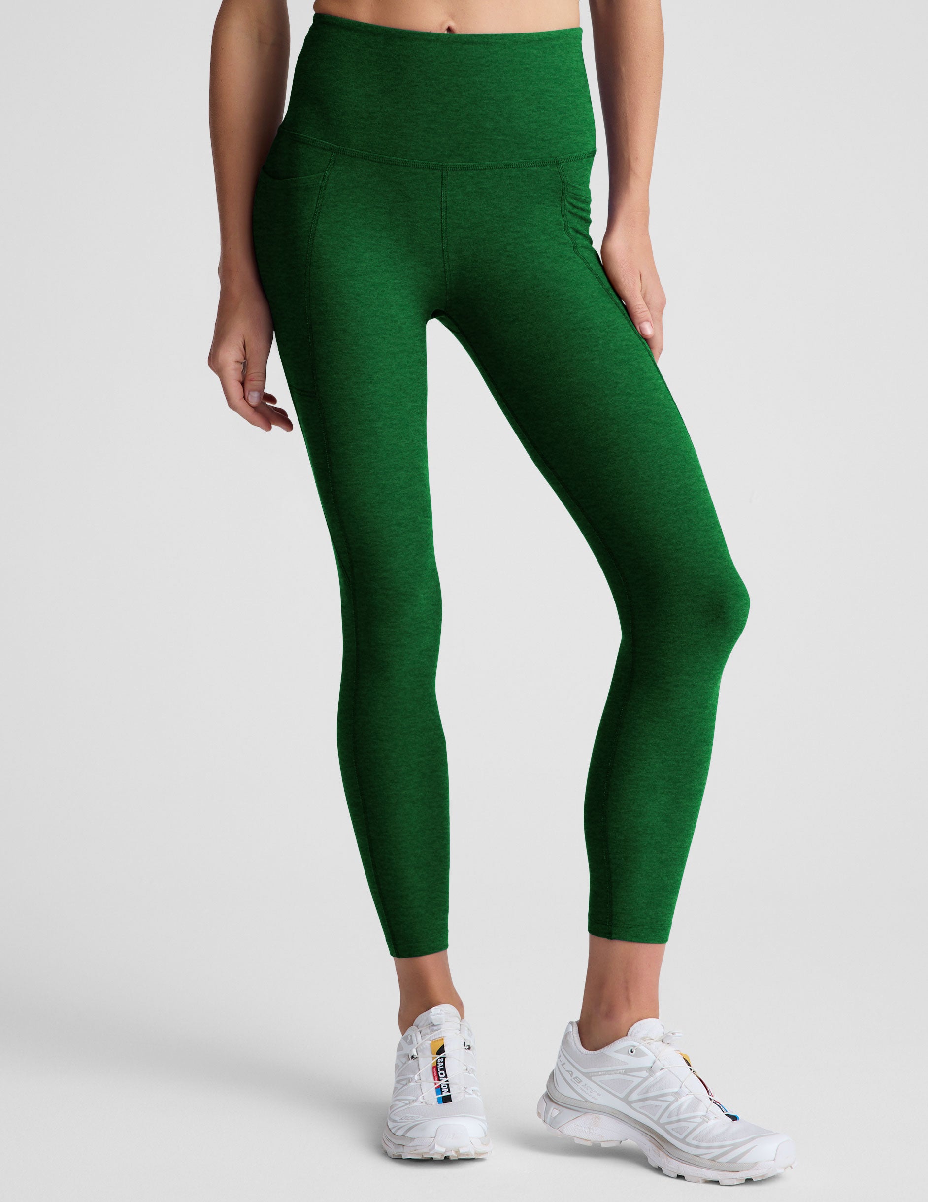 Spacedye™ Out Of Pocket High Waisted Midi Legging - Summer Thyme Green Heather