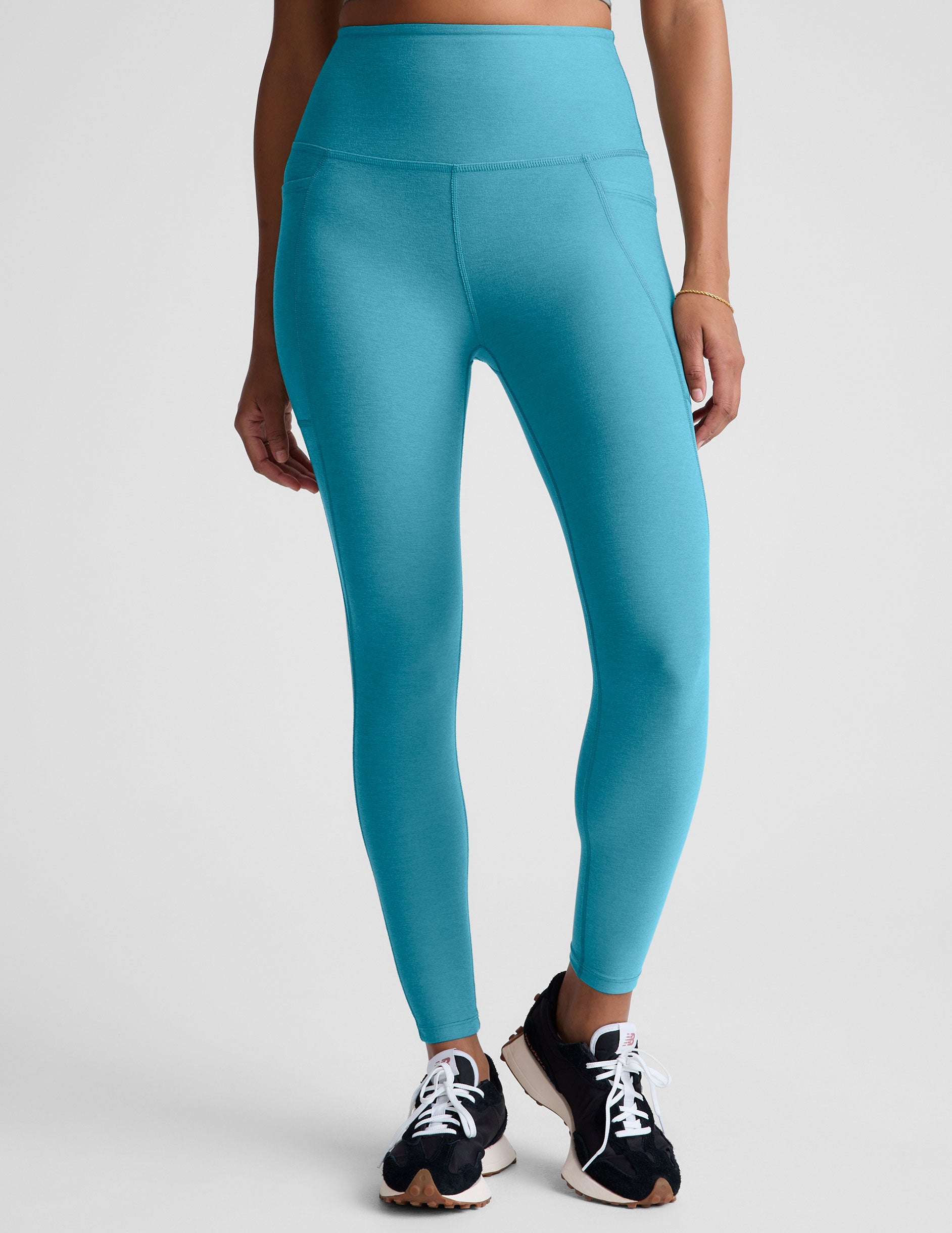 Spacedye™ Out Of Pocket High Waisted Midi Legging - Surfer Blue Heather