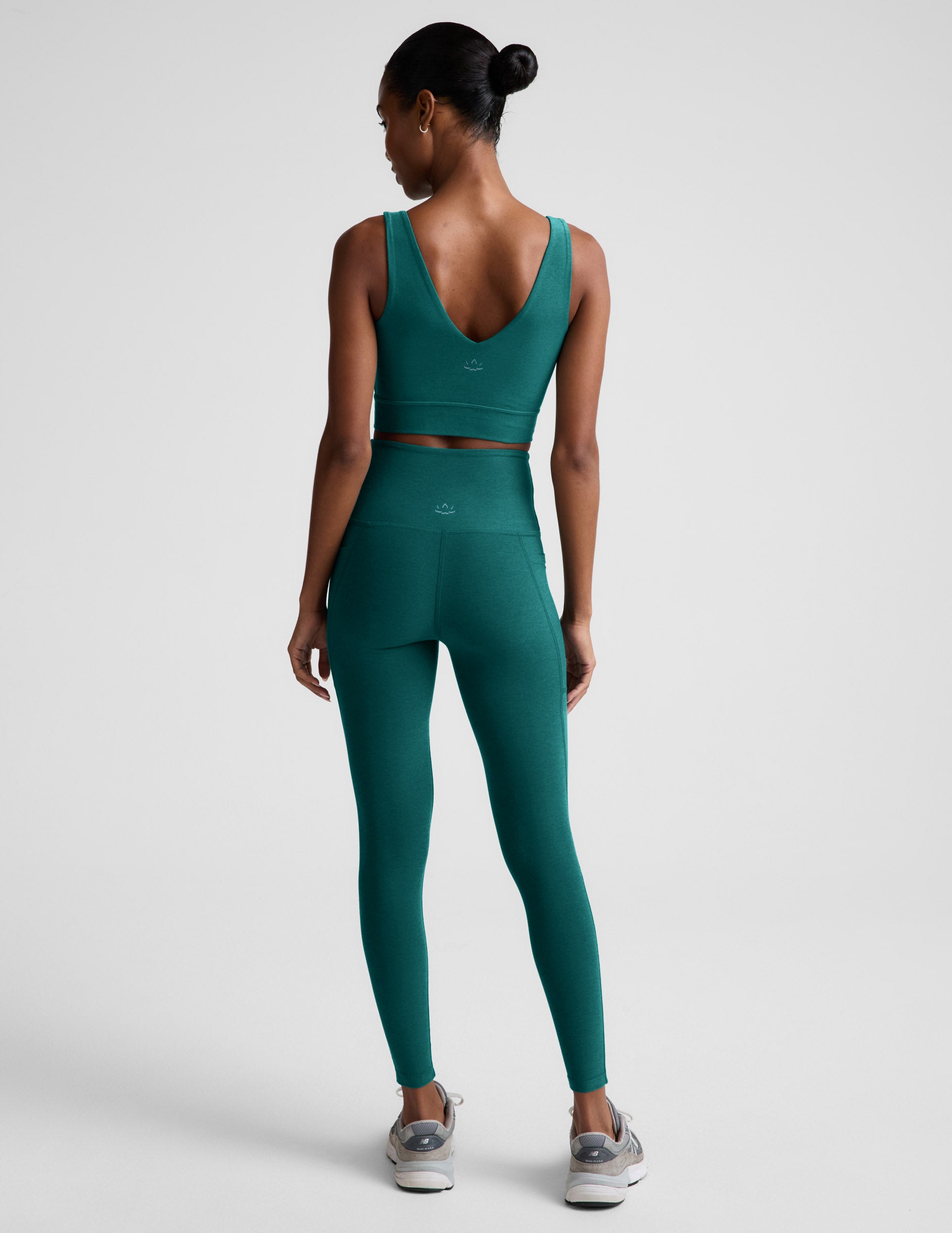 Spacedye™ Out Of Pocket High Waisted Midi Legging - Teal Sea Heather