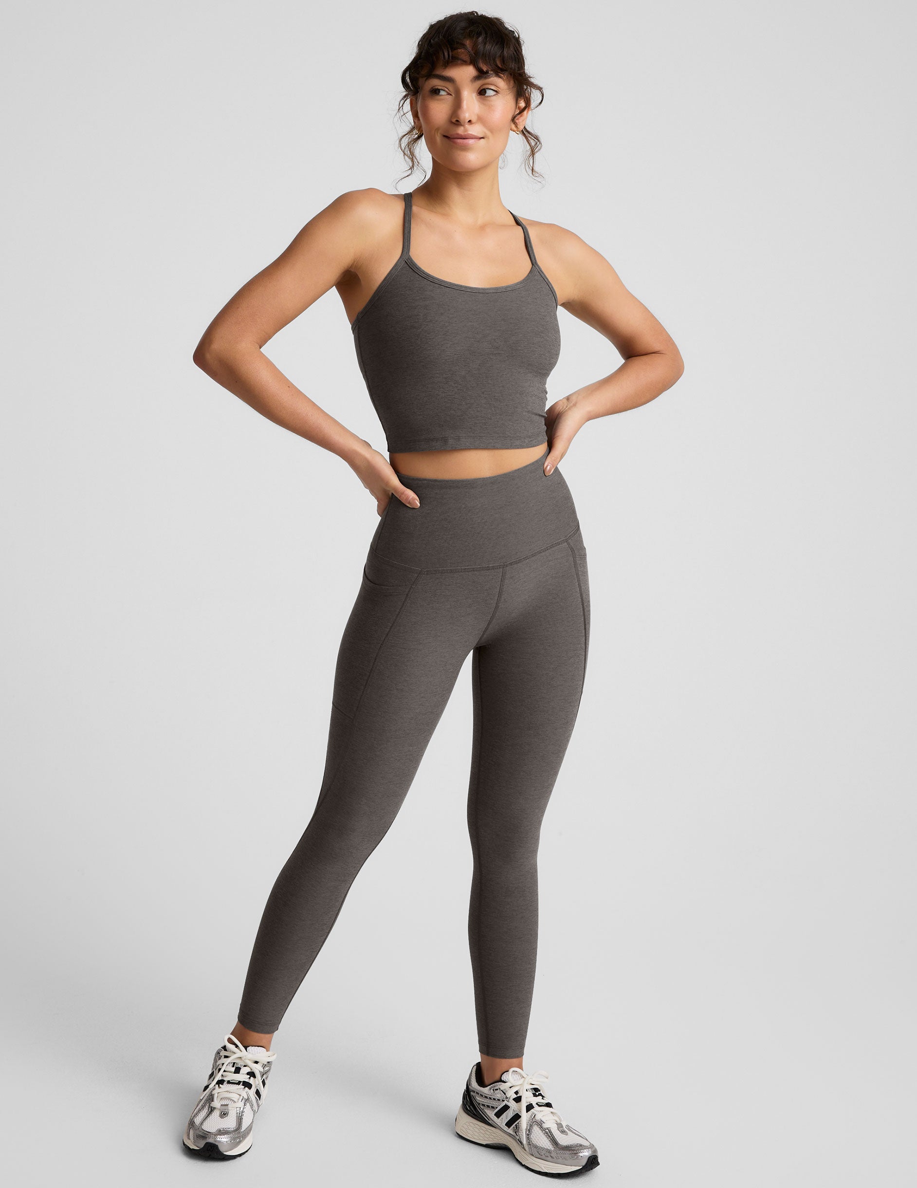 Spacedye™ Out Of Pocket High Waisted Midi Legging - True Gray Heather